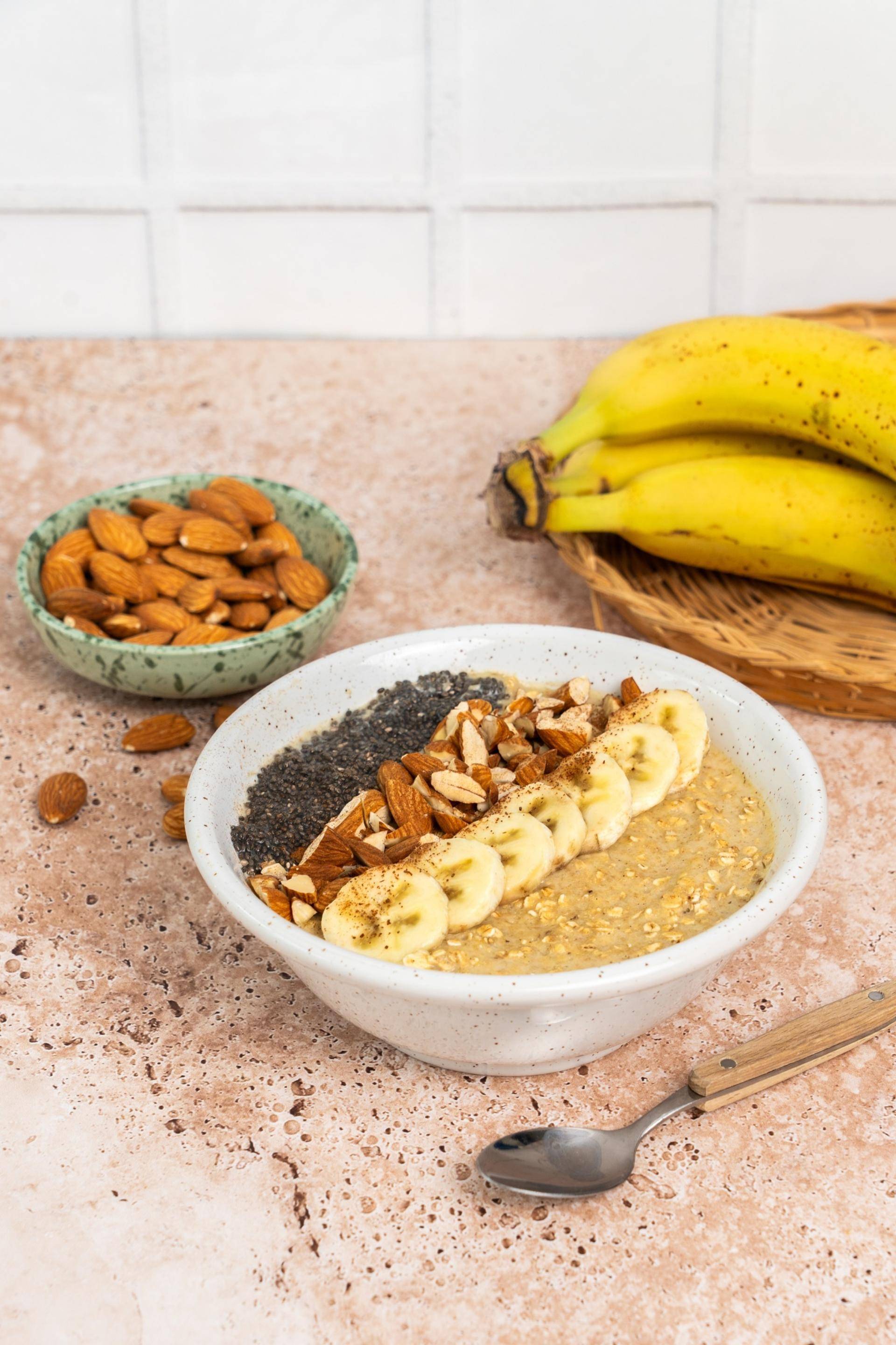 Porridge chaud banane-avoine-protéines - Recette Perfectmix Cook | Moulinex