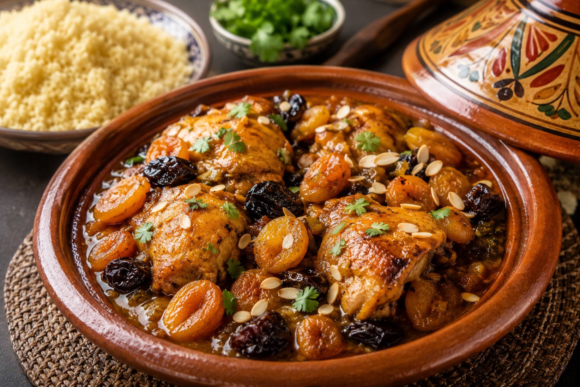 Tajine de poulet aux abricots, pruneaux et miel - Recette Companion Connect XL | Moulinex