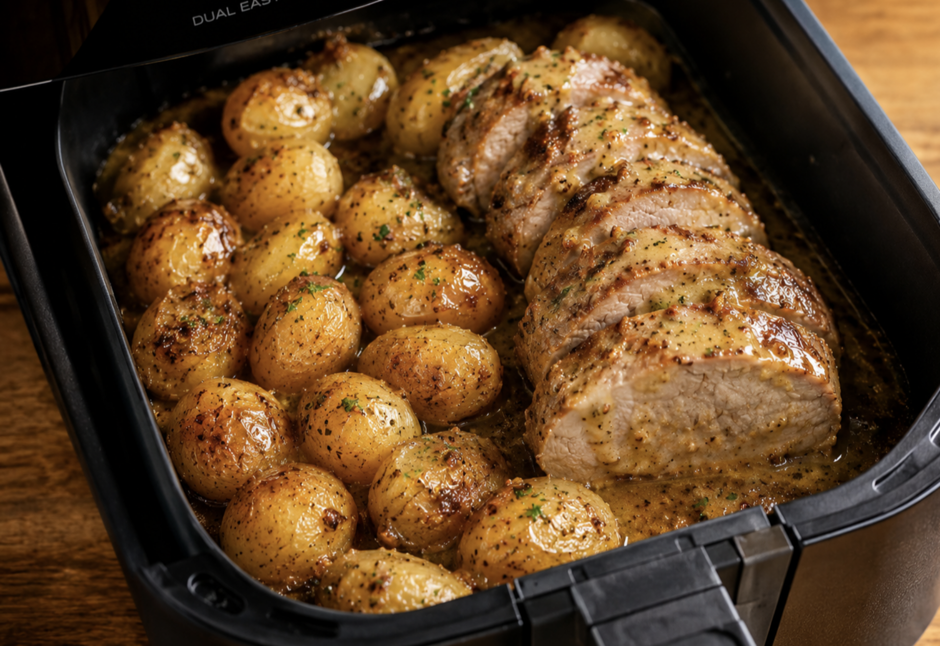 Filet mignon sauce moutarde & pomme grenaille - Recette Dual EasyFry&Grill | Moulinex