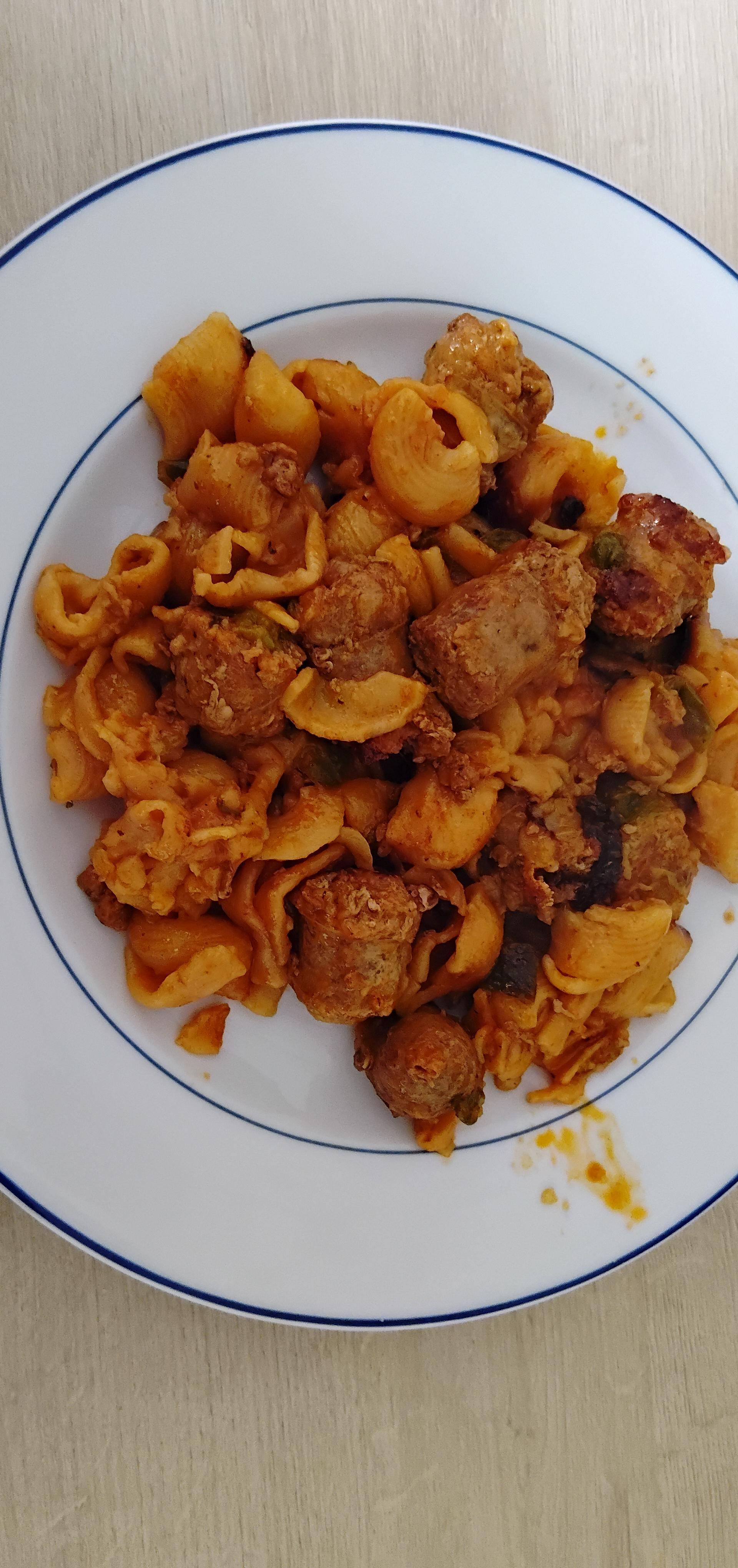 Pâte et Saucisse à la basquaise - Recette Cookeo | Moulinex