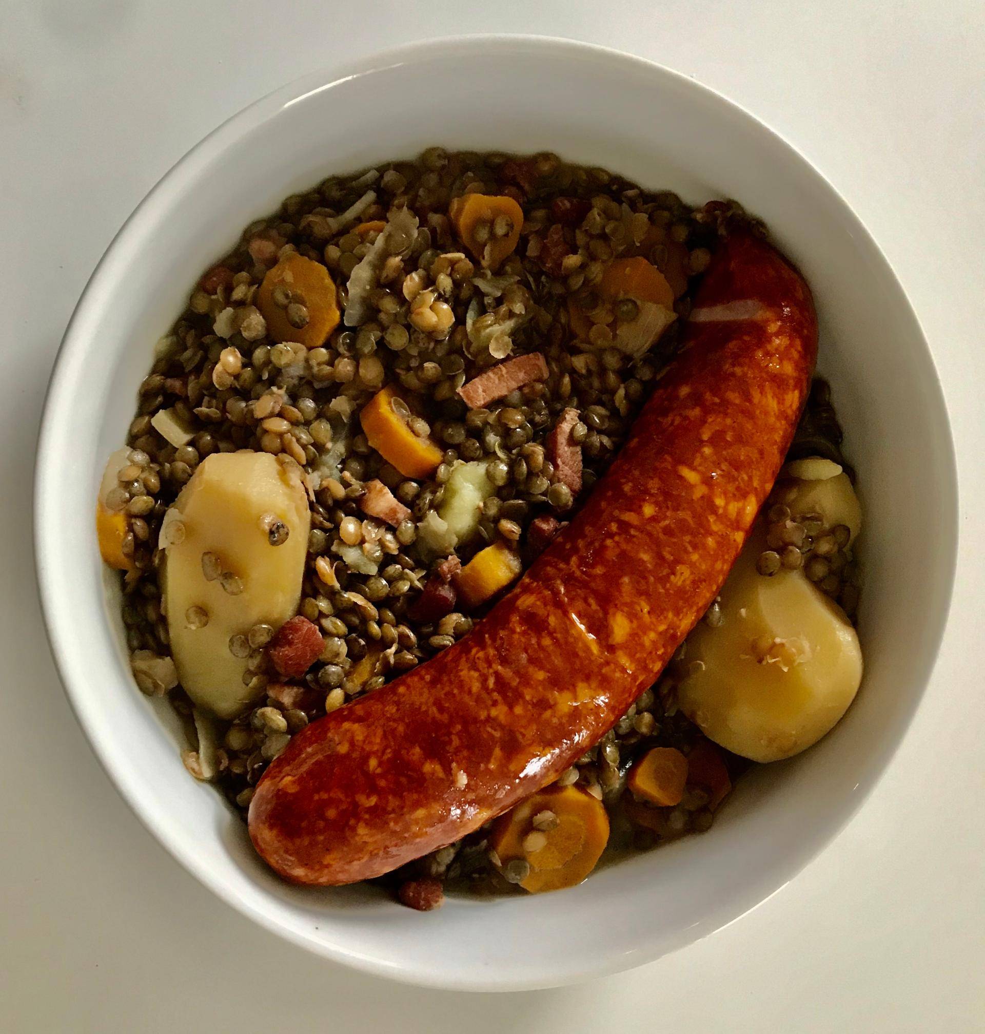 Lentilles et saucisses à ma façon - Recette Cookeo | Moulinex