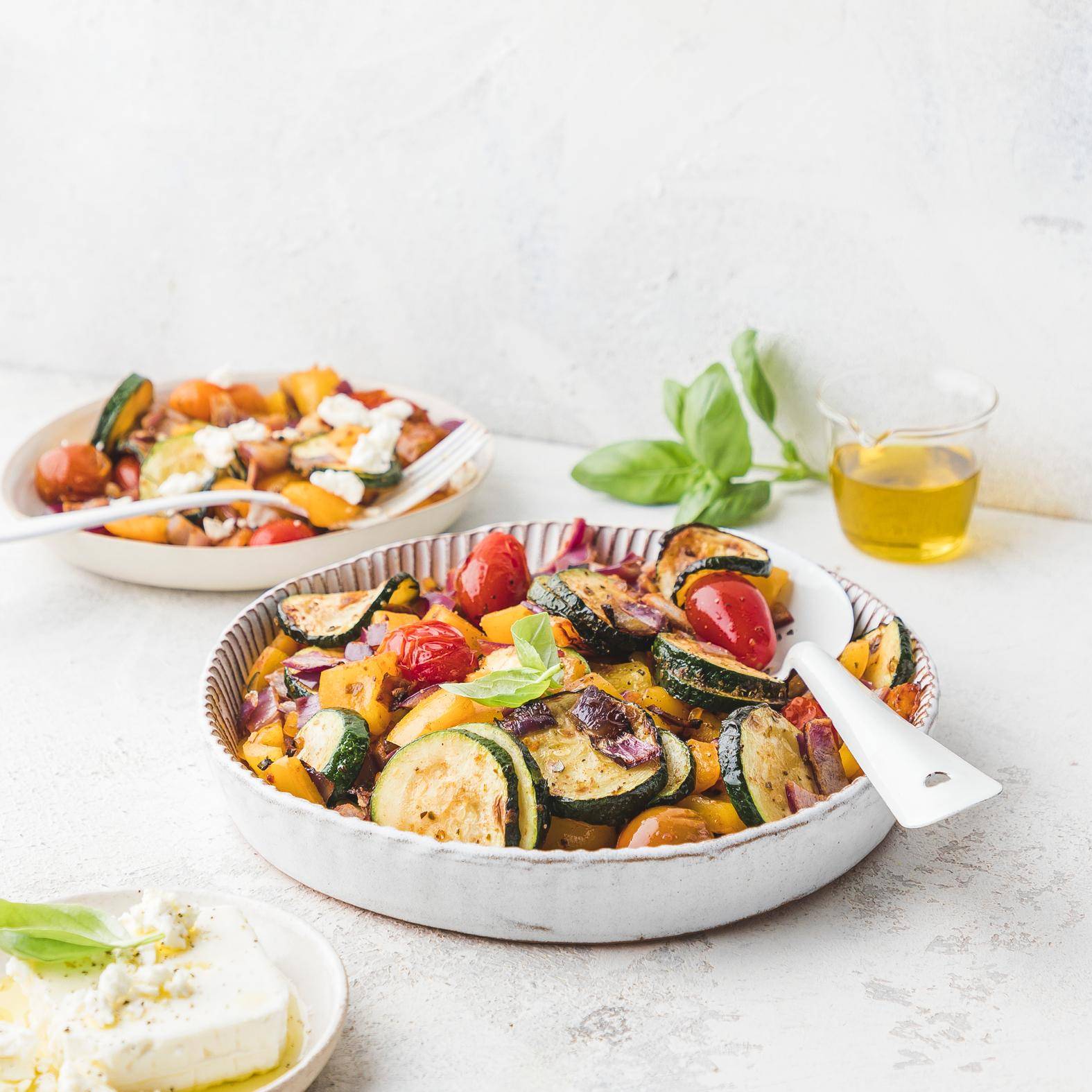 Légumes à la méditerranéenne - Recette Dual EasyFry&Grill | Moulinex