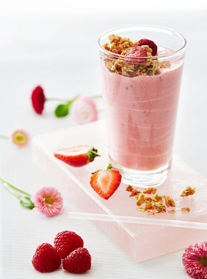 Smoothie fruits rouges, yaourt et céréales - Recette Perfectmix + | Moulinex