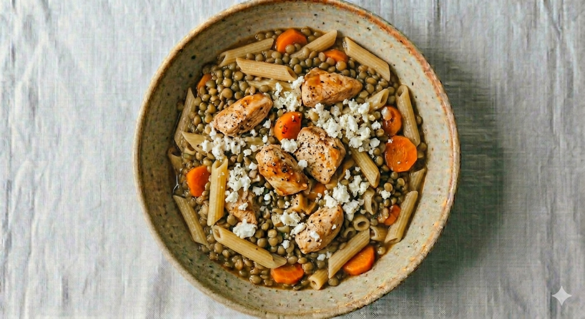 Poulet crémeux, lentilles, carottes & pâtes - Recette Cookeo V3 | Moulinex