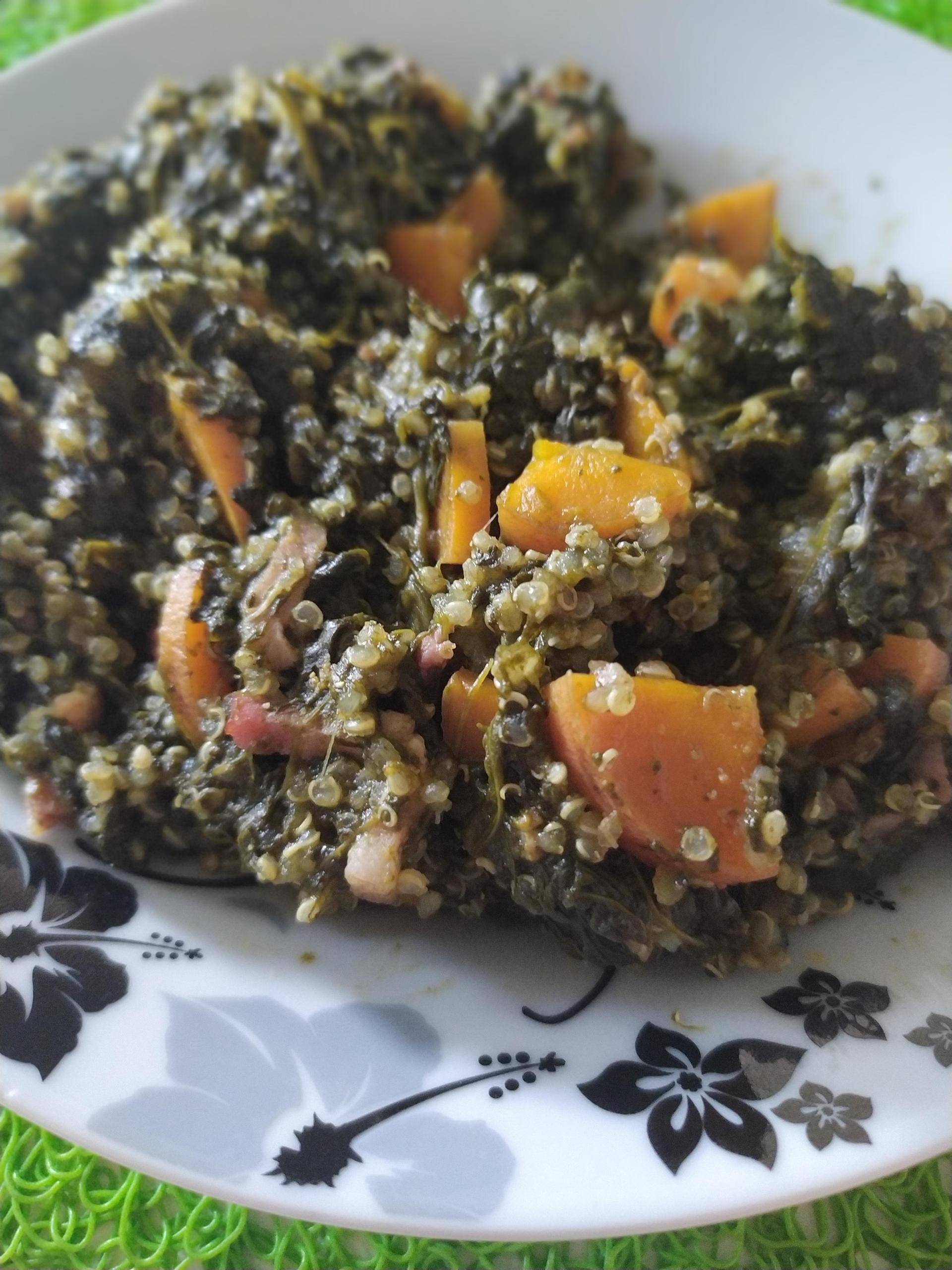 Quinoa épinards carottes lardons - Recette Cookeo | Moulinex
