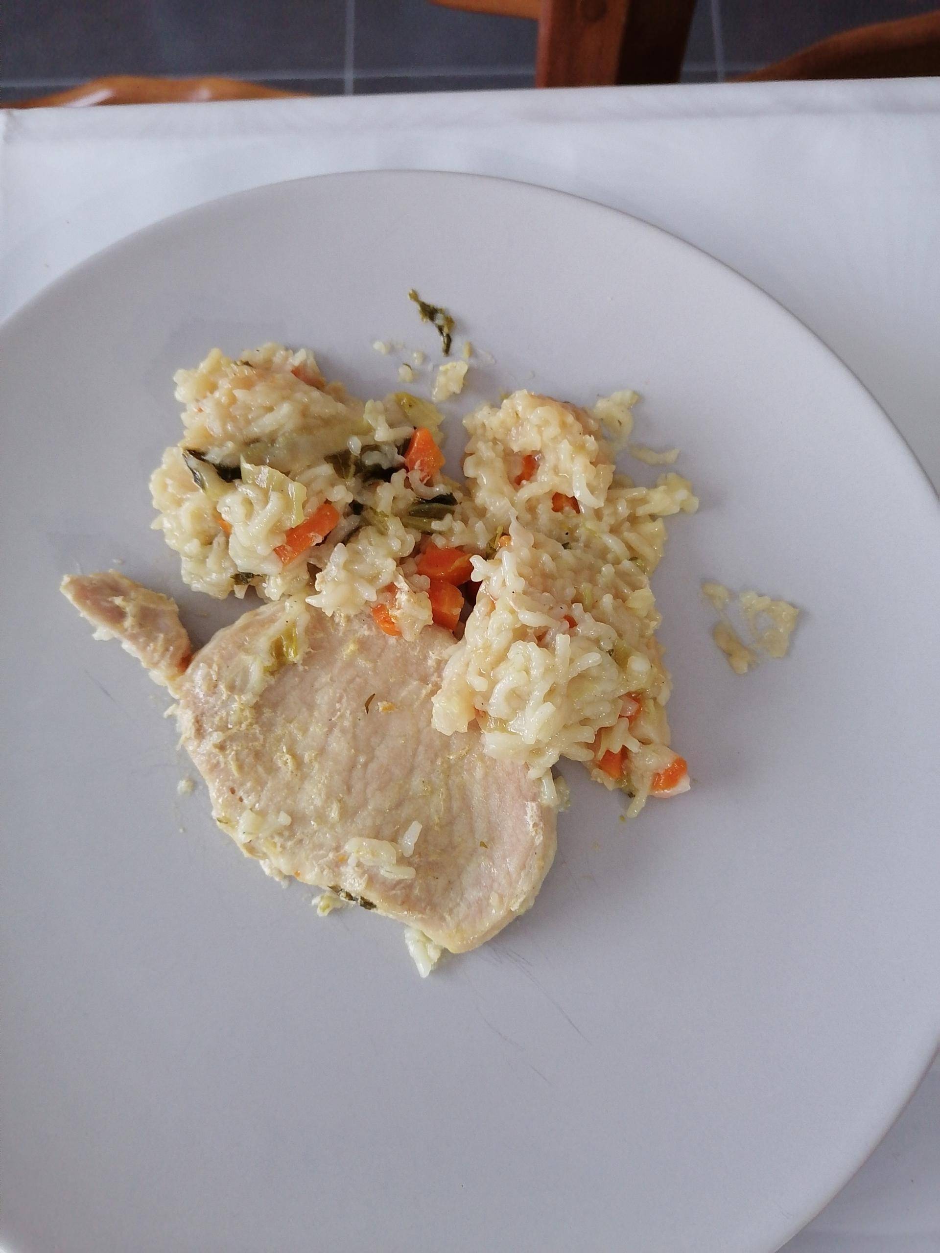 Escalope porc, riz et ses legumes - Recette Cookeo | Moulinex