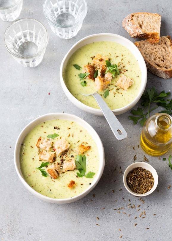Soupe courgettes vache qui rit et cumin - Recette undefined | Moulinex