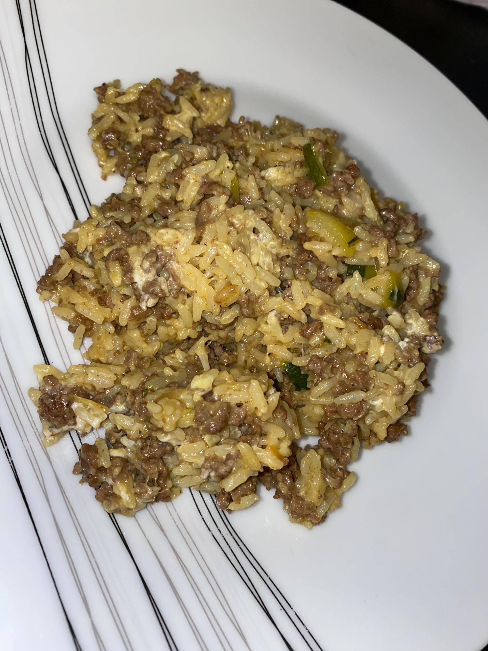 Riz aux épices courgette, viande hachée et vache qui rit - Recette Cookeo | Moulinex