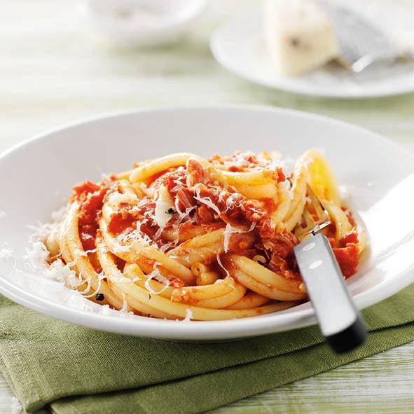 Spaghetti all'amatriciana - Recette Cook'in One | Moulinex