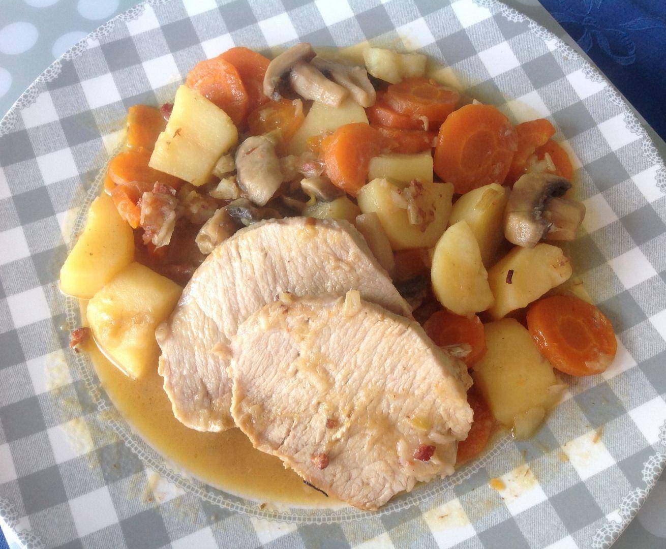 Rôti porc à la paysanne - Recette Cookeo | Moulinex