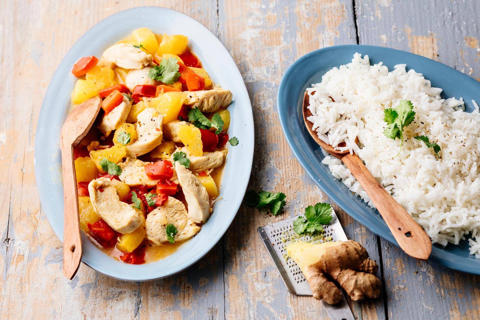 Poulet à l'ananas et au poivron rouge - Recette Cook'in One | Moulinex