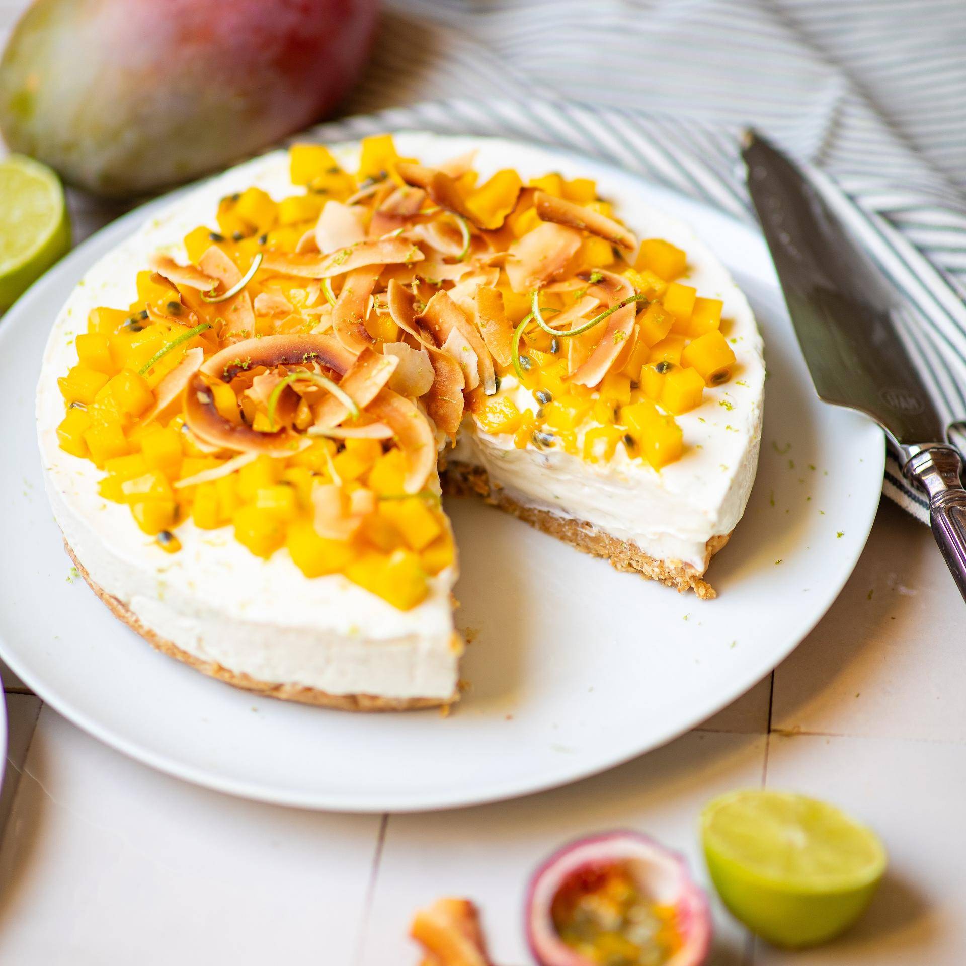 Cheesecake noix de coco, citron vert topping mangue - Recette Kitchen Machines Touch/Touch + | Moulinex