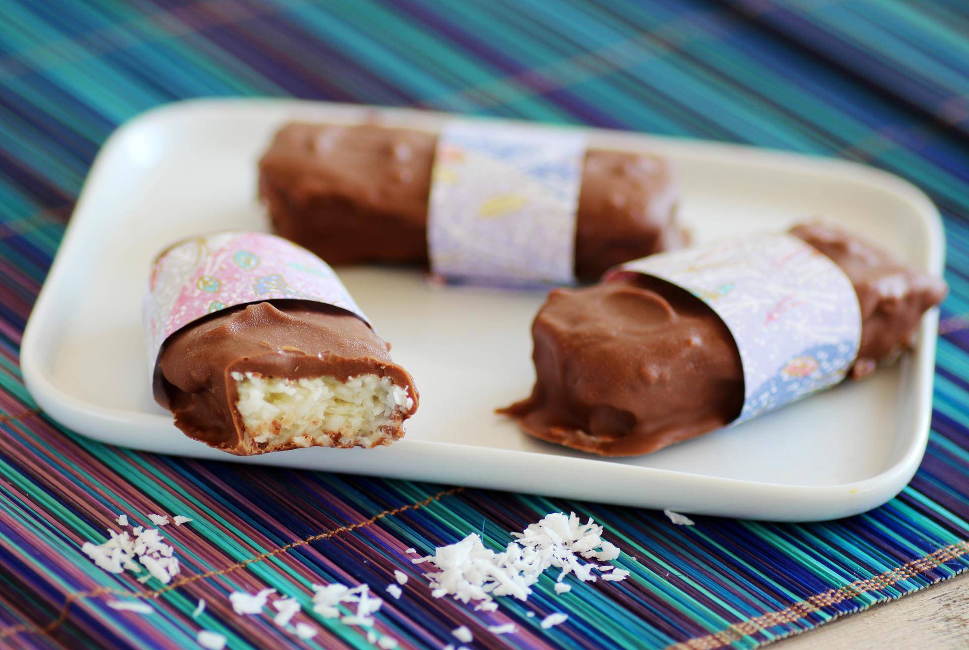 Bouchée crousti-moelleuse à la noix de coco et au chocolat - Recette Companion Connect | Moulinex