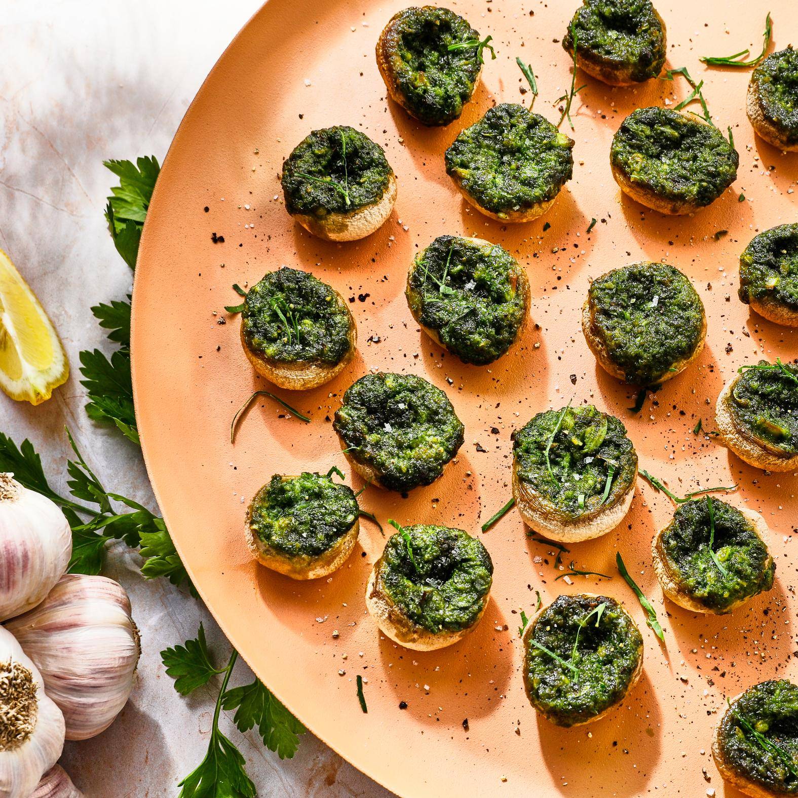 Champignons farcis ail et persil - Recette EASY FRY & GRILL 2 in 1 MECHANICAL | Moulinex