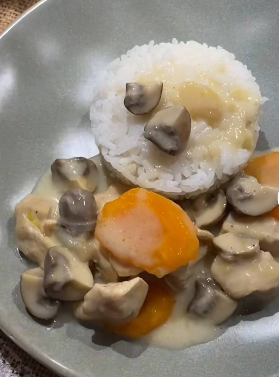 Riz poulet carotte à la crème - Recette Cookeo | Moulinex