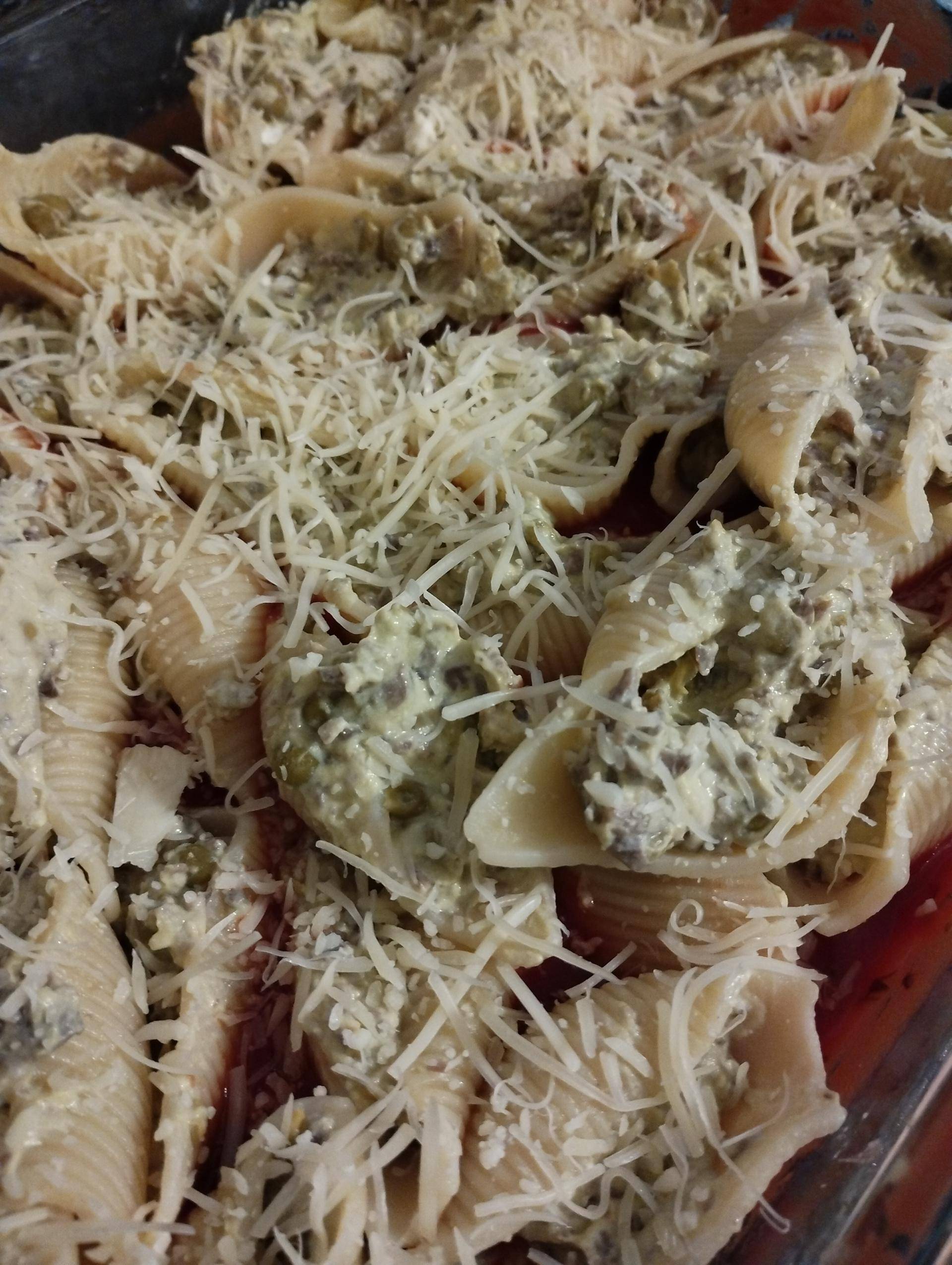 Conchiglioni farcis aux petits pois et champignons - Recette Companion XL | Moulinex