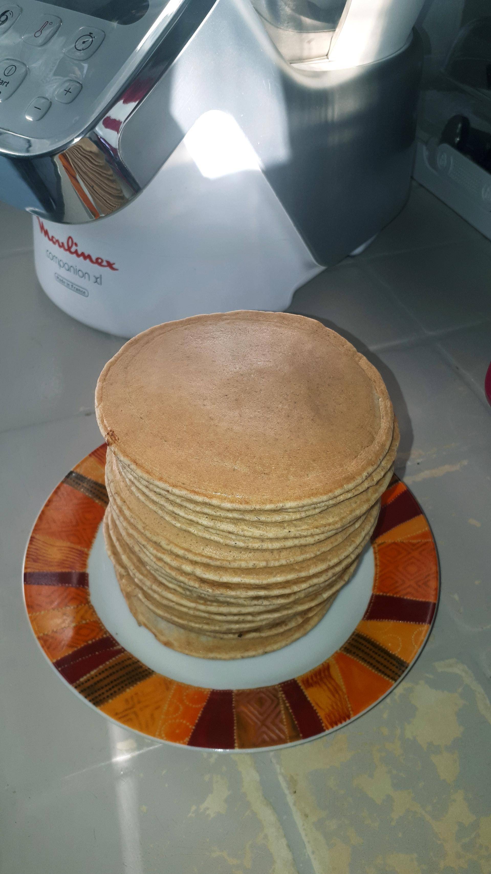 Pancake farine complète et lait d'amande - Recette Companion XL | Moulinex
