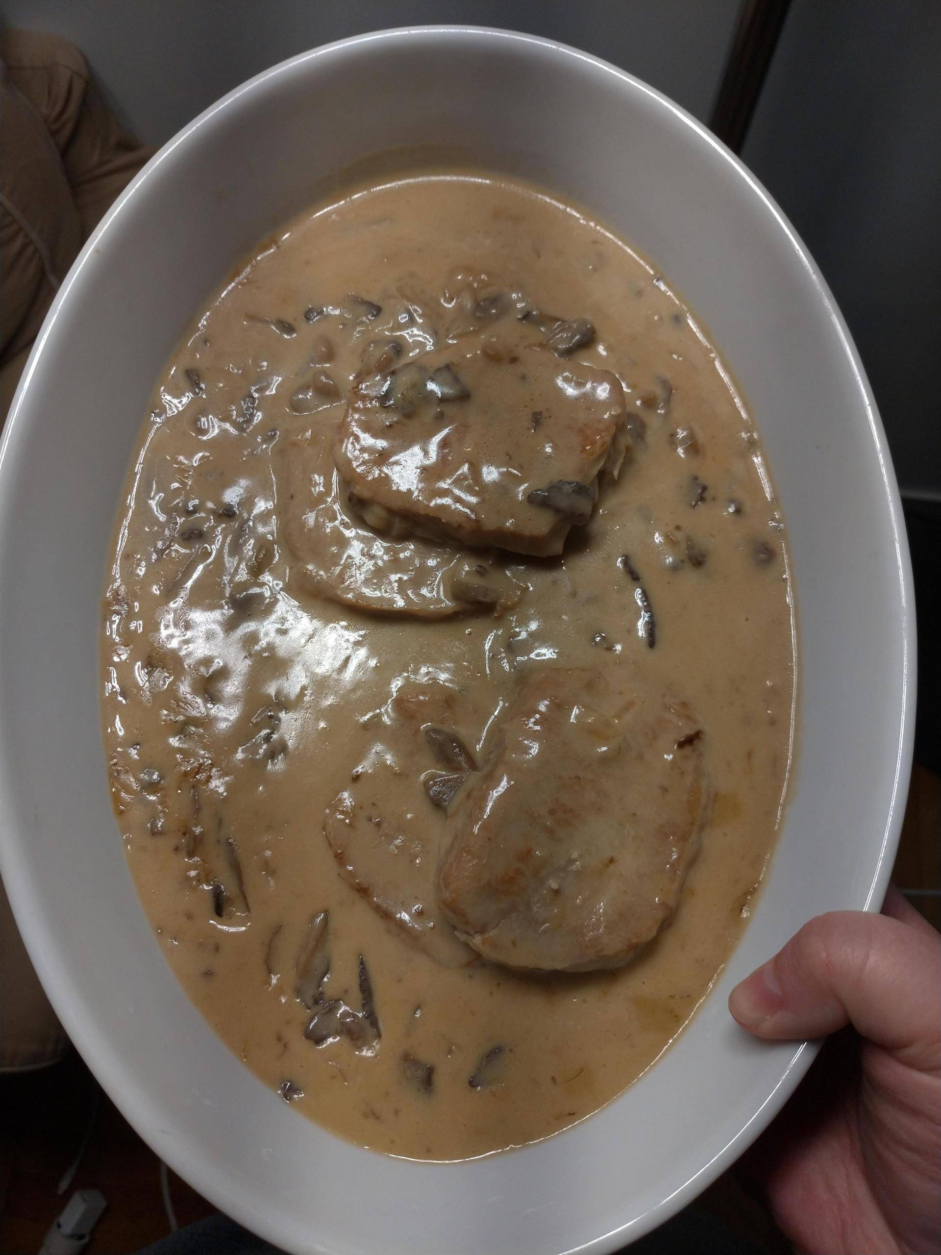 Côte de porc crème champignons - Recette Cookeo | Moulinex