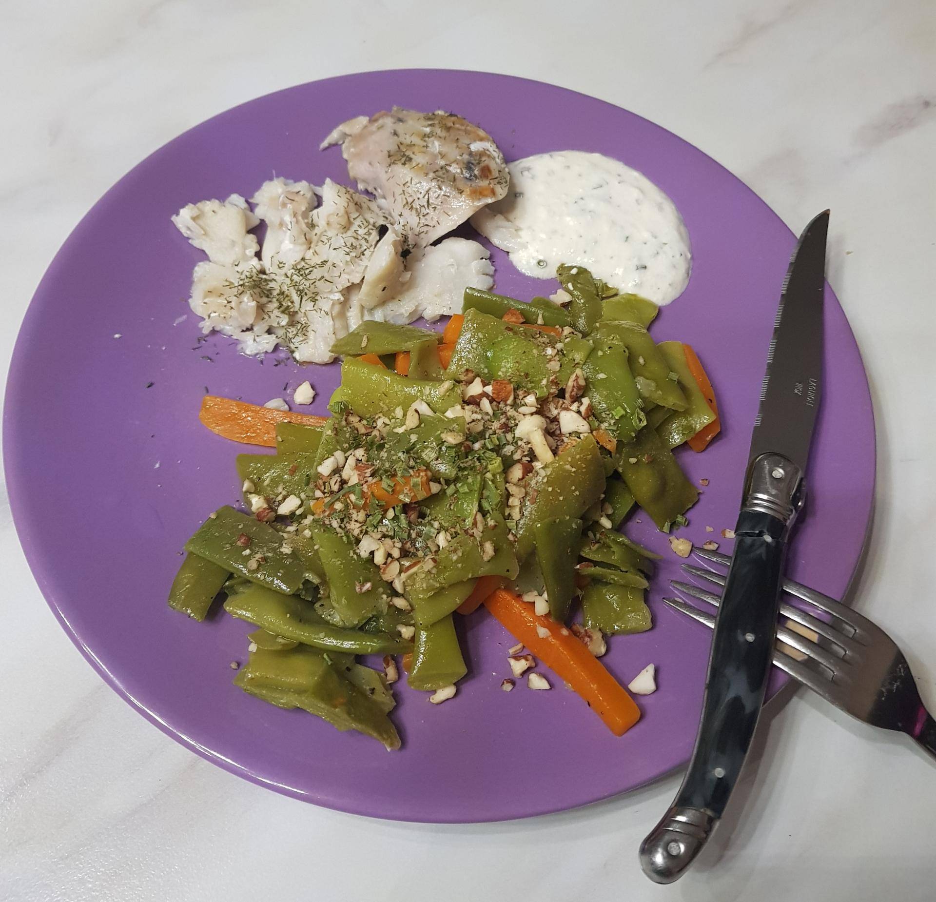 Cabillaud au pois gourmands sauce citroné - Recette Cookeo V3 | Moulinex