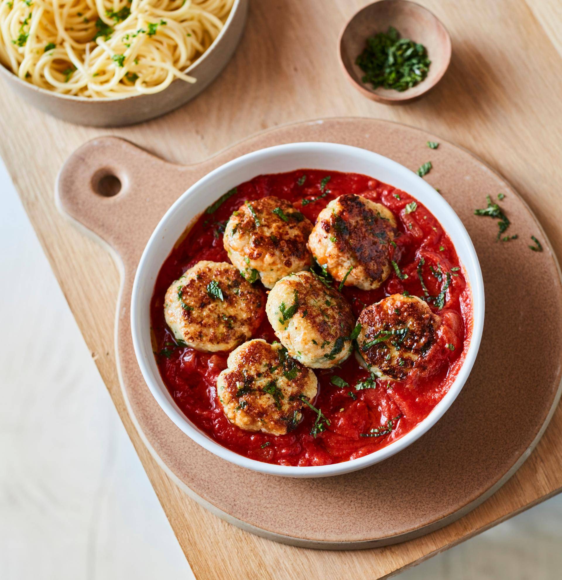 Keftas de poisson et sauce tomate - Recette Cook'in One | Moulinex