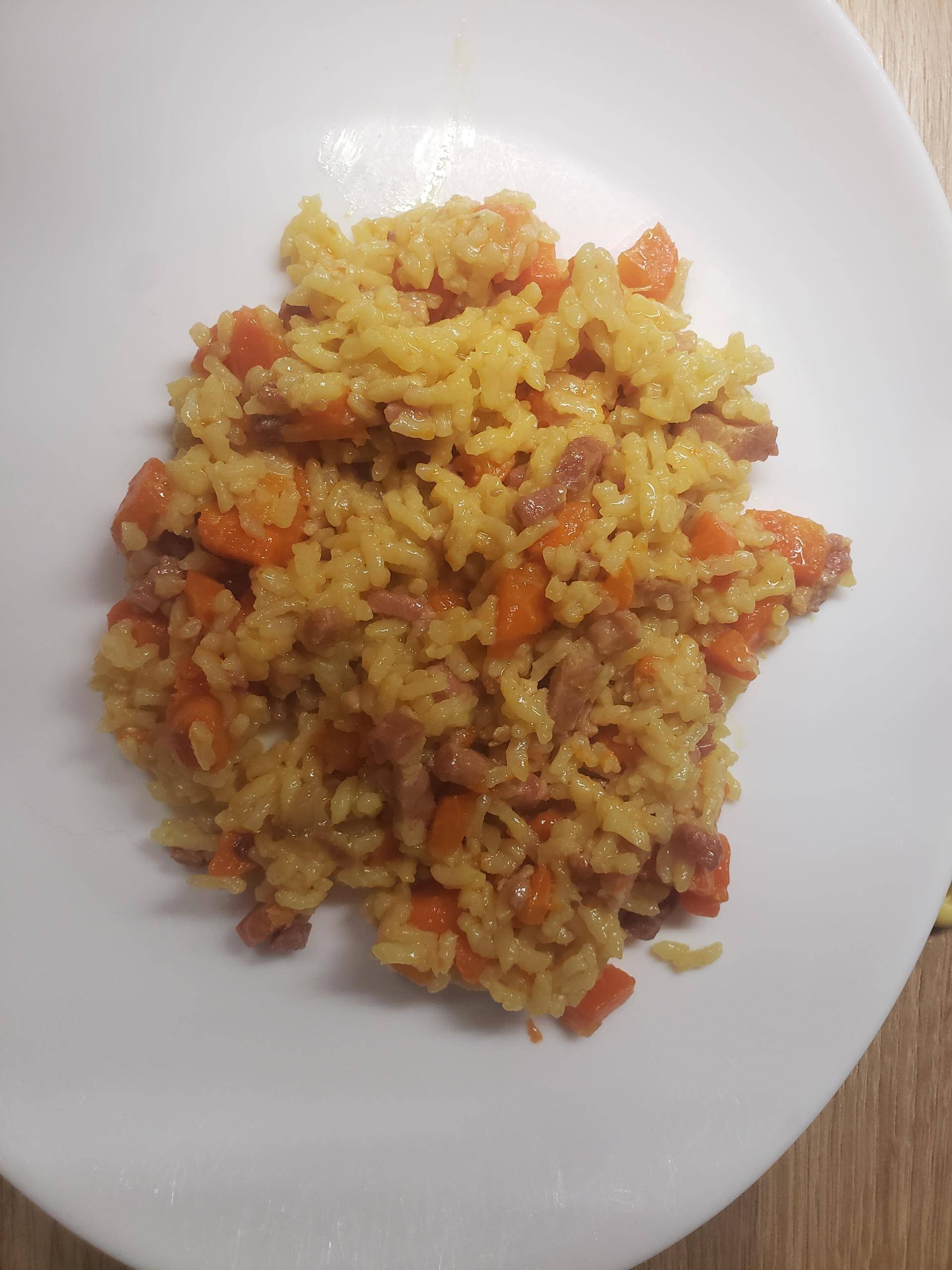 Riz aux carottes, curcuma et lardons - Recette Cookeo V3 | Moulinex