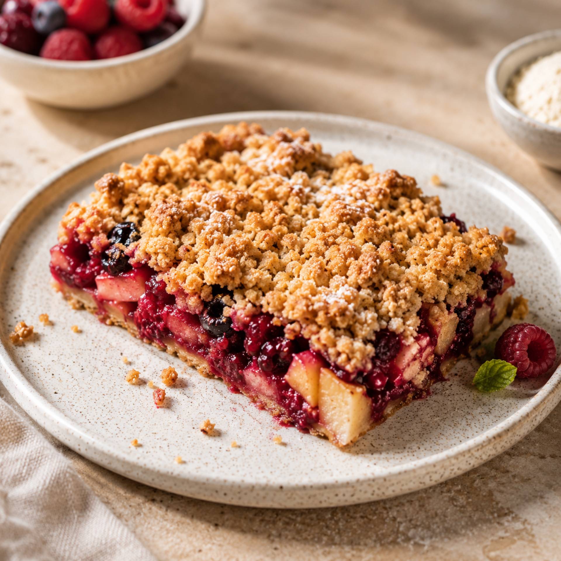 Crumble aux fruits rouges - Recette Crisp&Go 3P | Moulinex