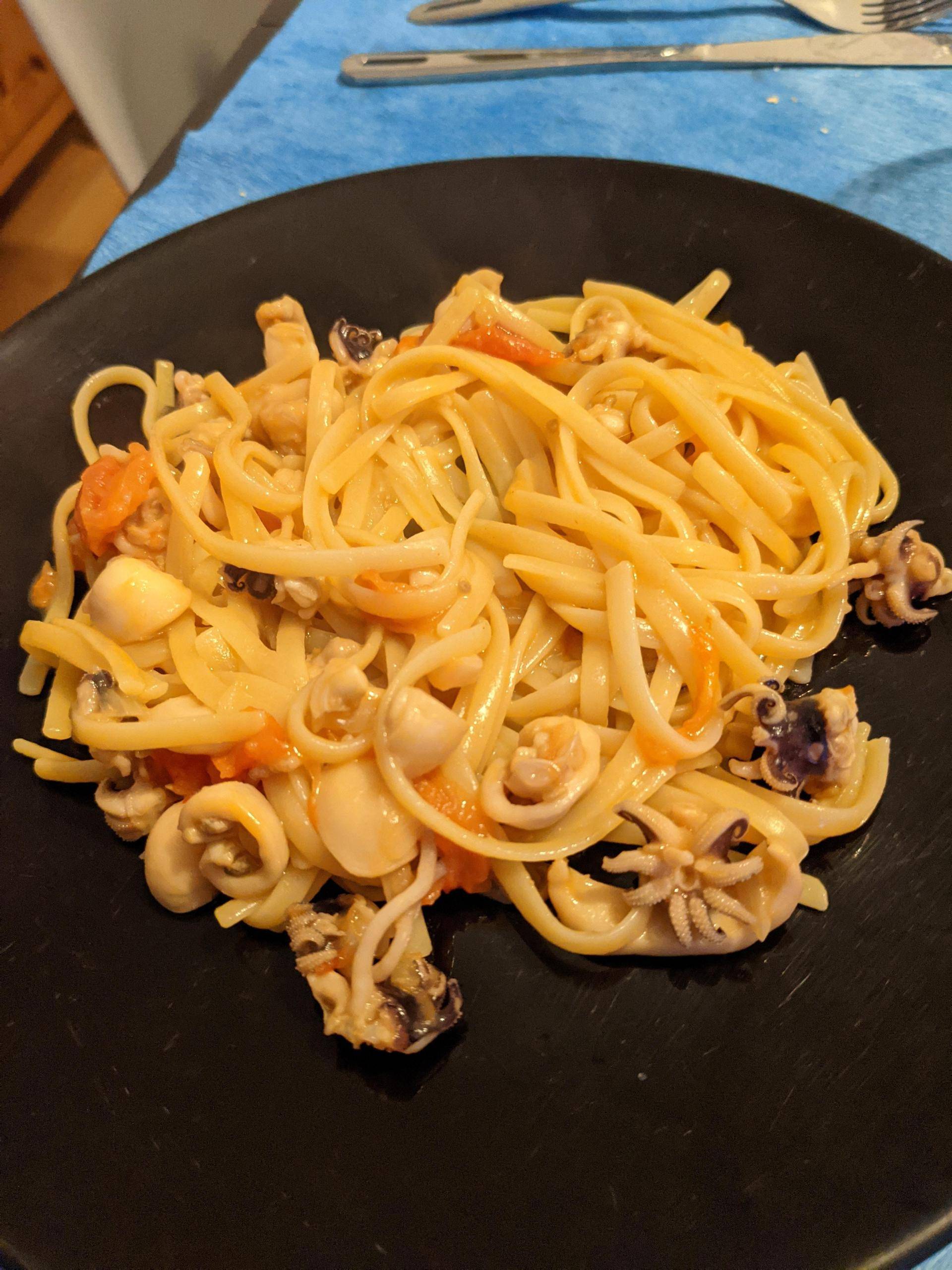 Spaghetti aux seiches - Recette Companion Connect XL | Moulinex