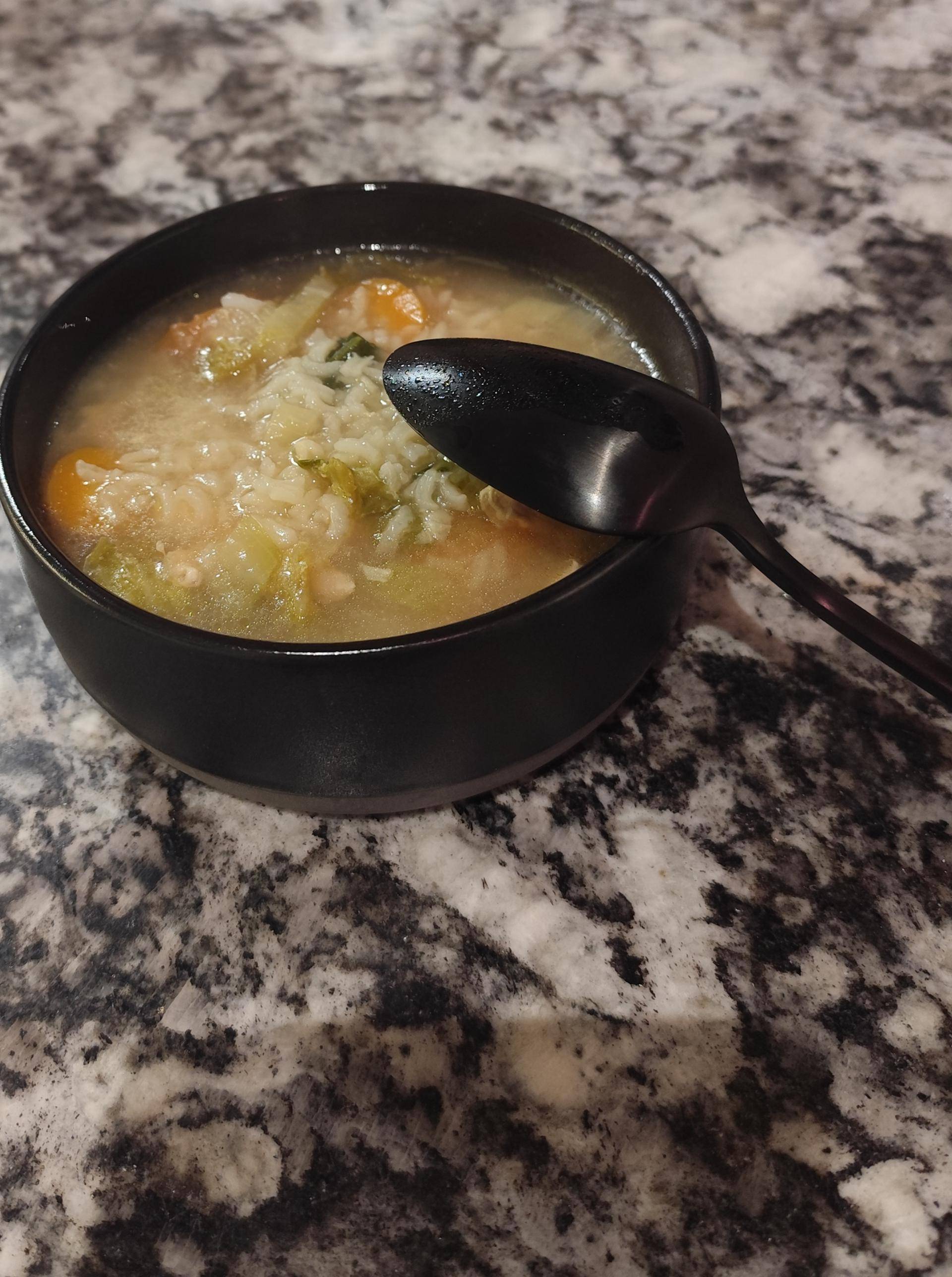 Soupe riz sauvage et poulet - Recette Cookeo | Moulinex