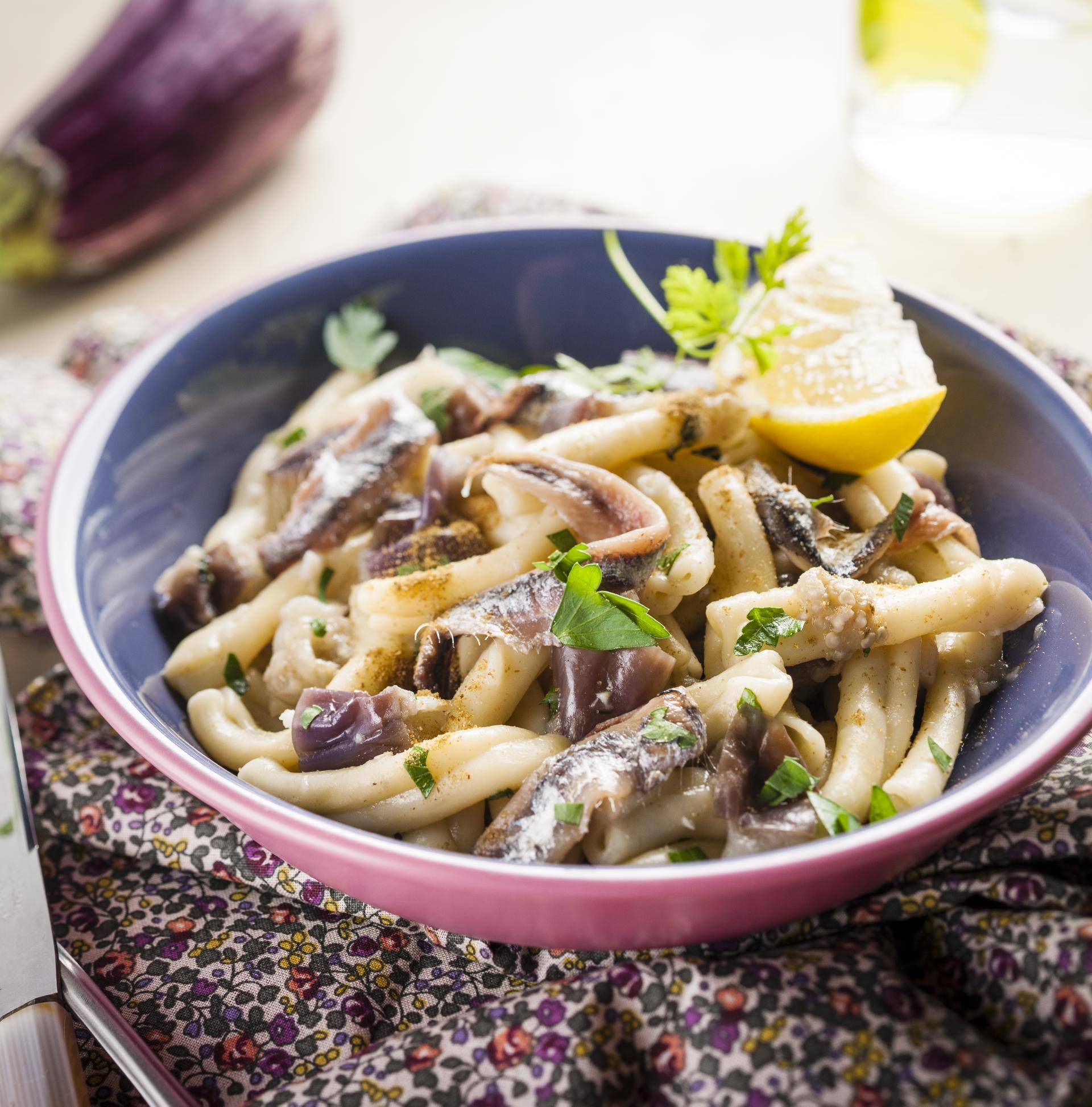 Casarecce met aubergine & ansjovis - Recette Cookeo | Moulinex