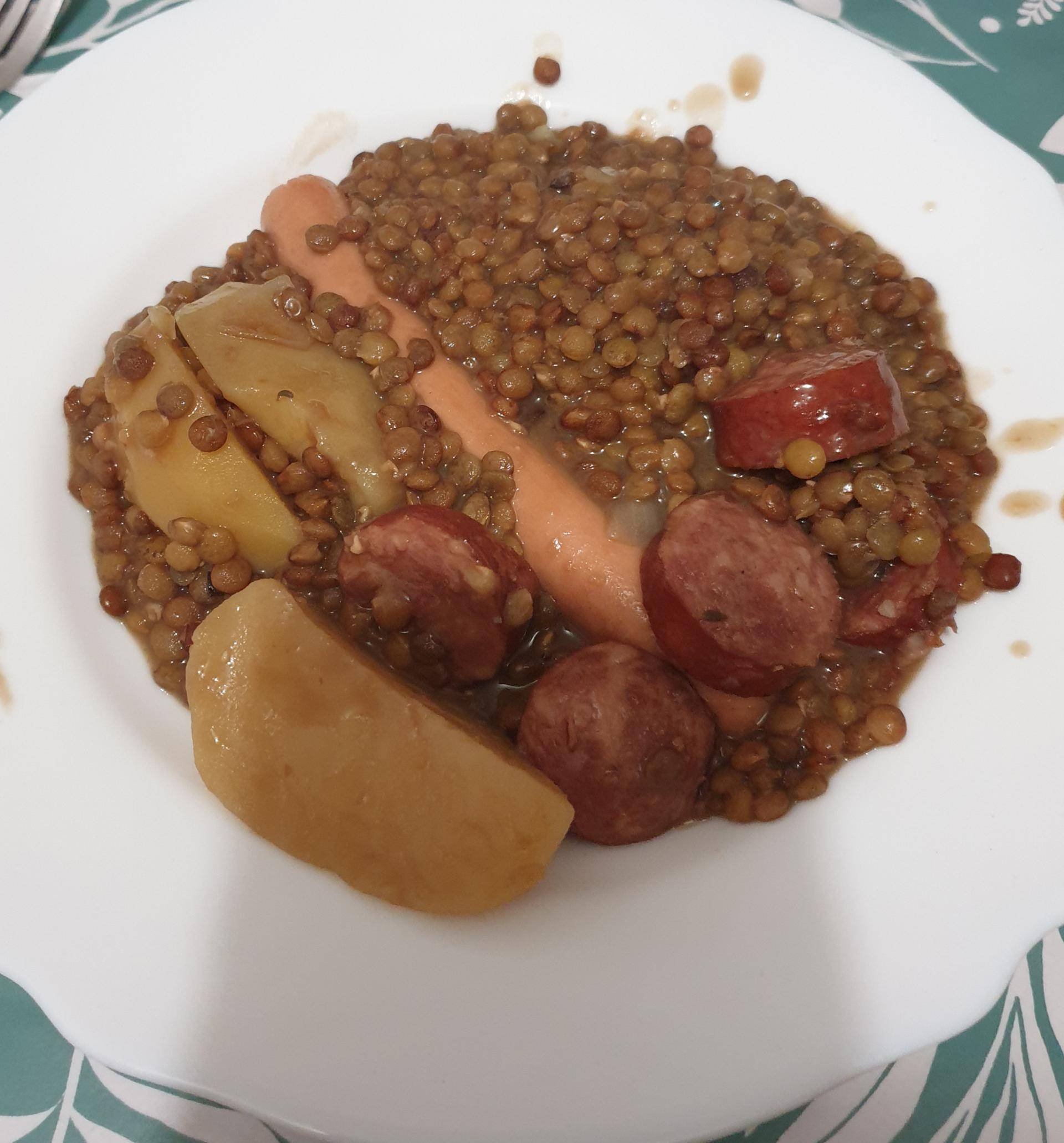 Lentilles saucisses patates - Recette Cookeo | Moulinex