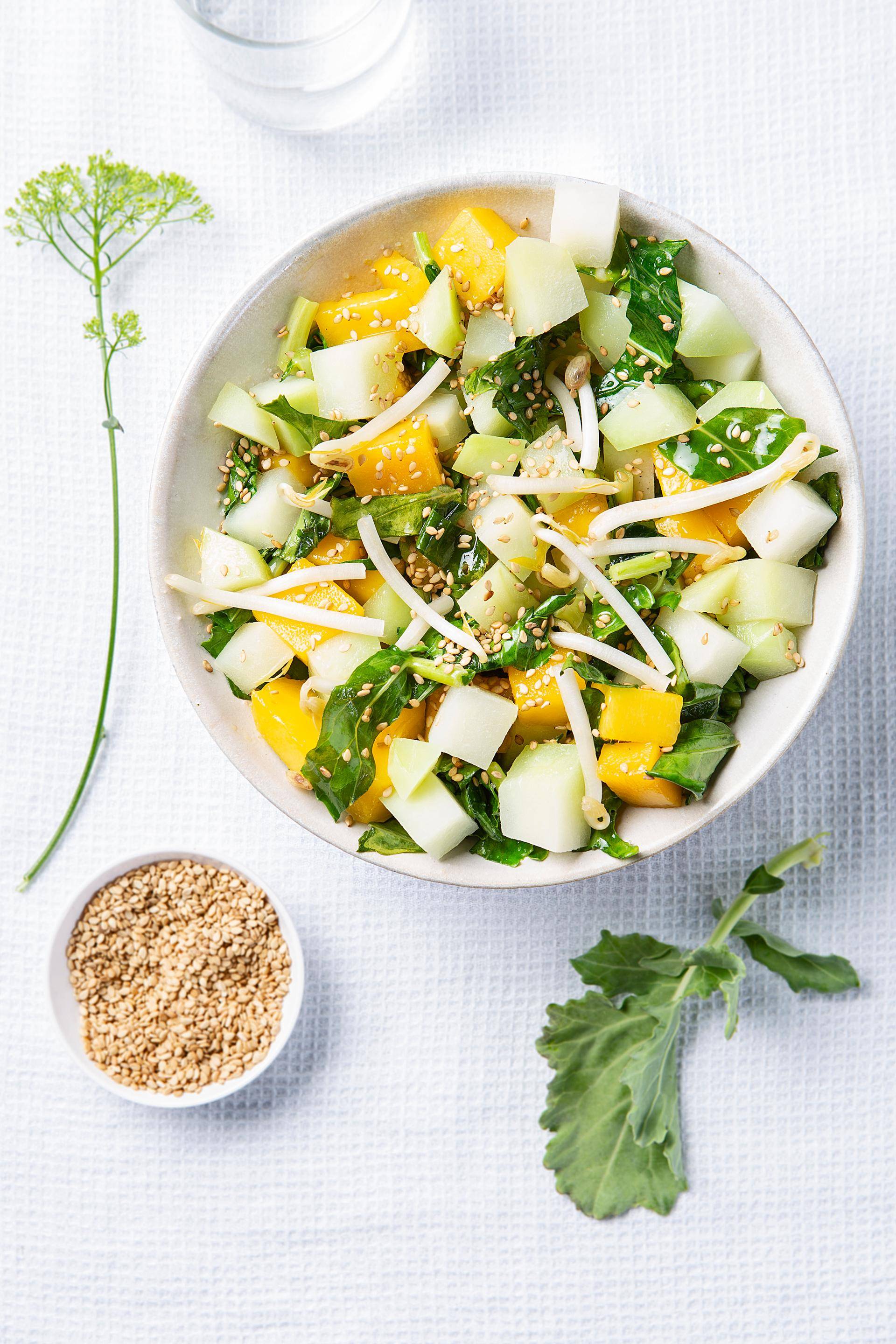 Salade de chou rave et mangue - Recette Cookeo Mini | Moulinex