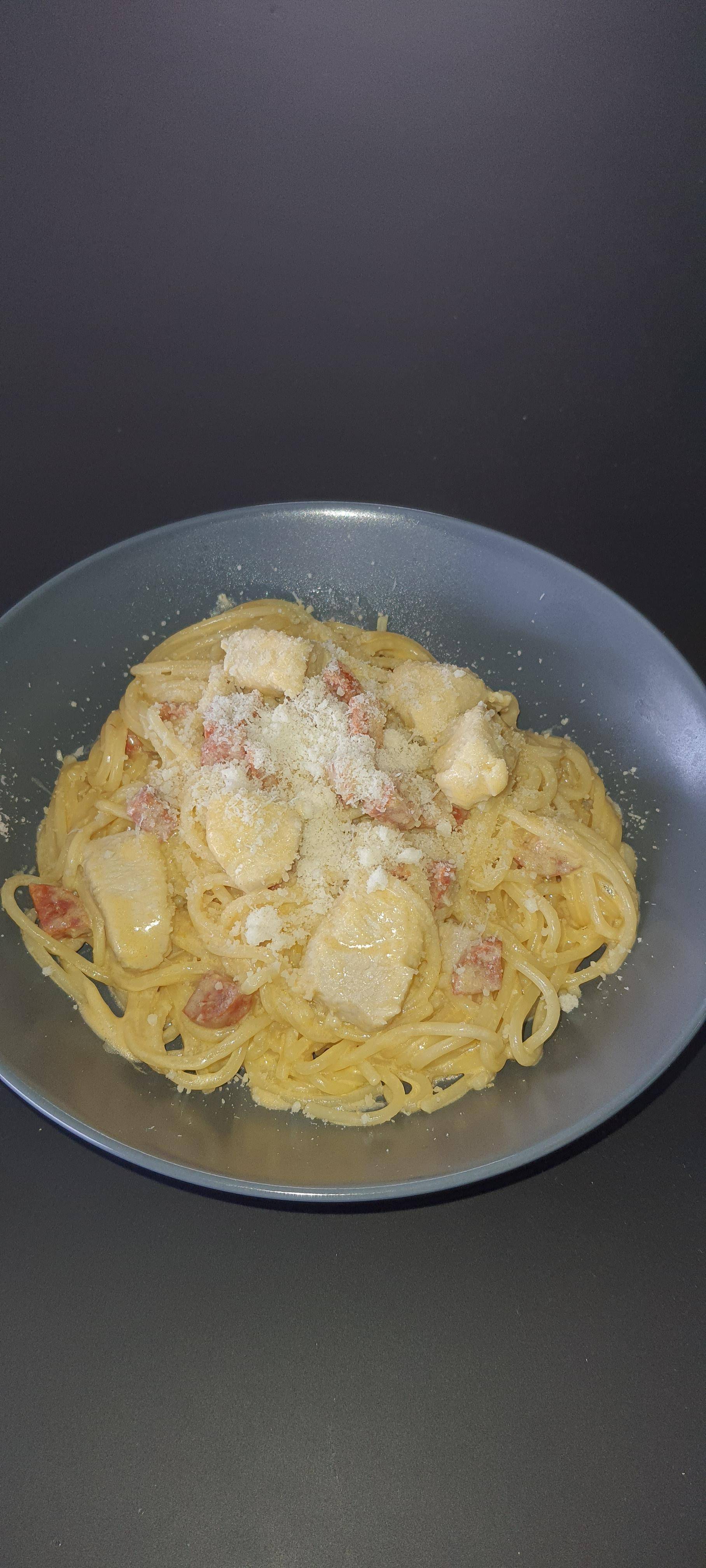 Pâtes au poulet et au chorizo - Recette Companion Connect XL | Moulinex