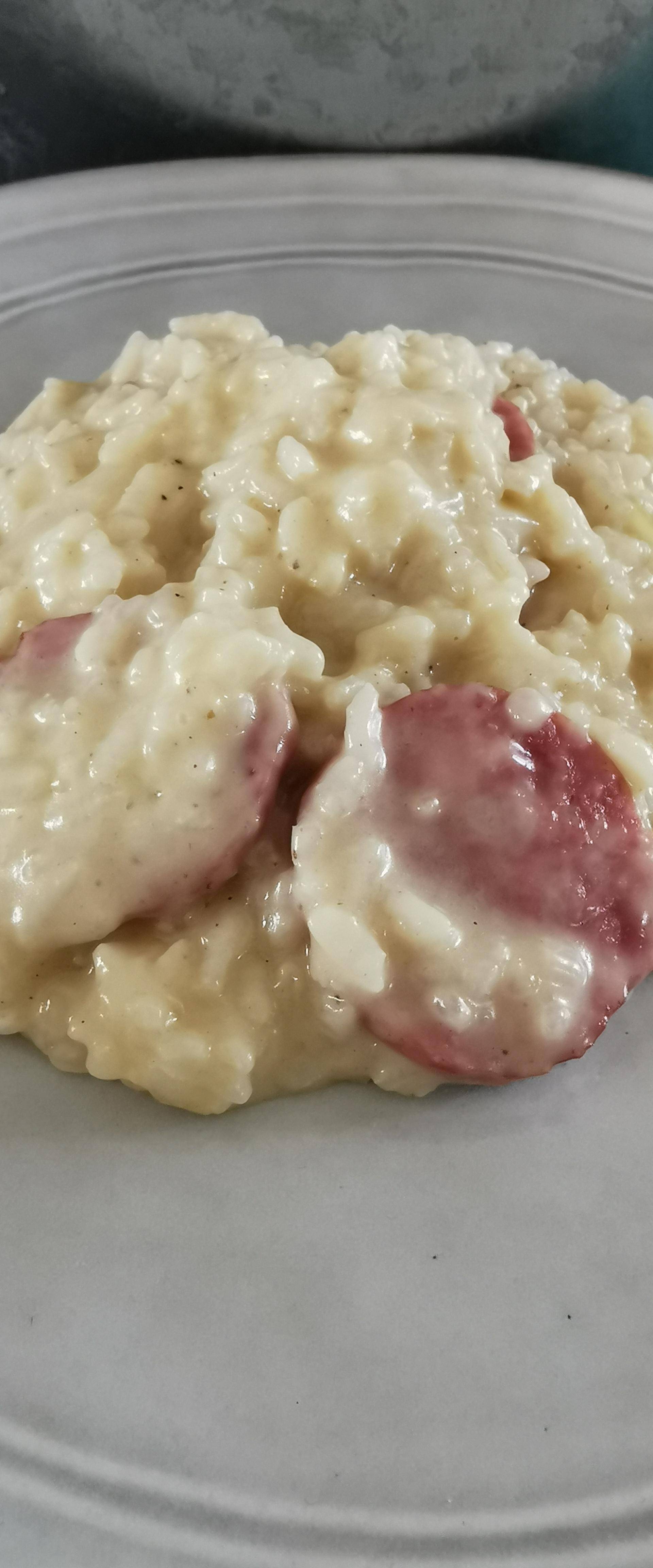 Risotto champignon saucisse fumé - Recette Cookeo | Moulinex