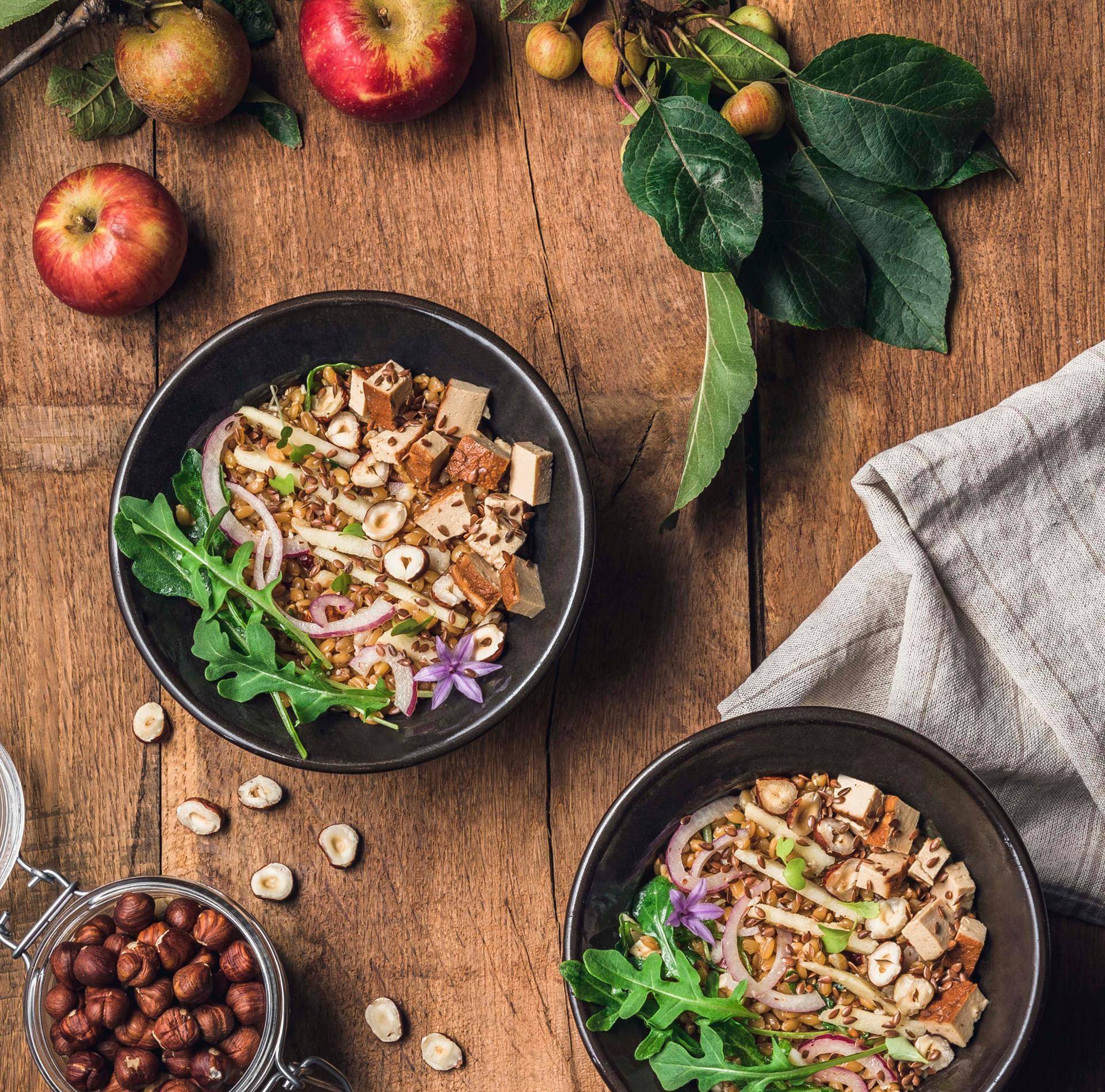 Salade d'épeautre au tofu - Recette Companion | Moulinex