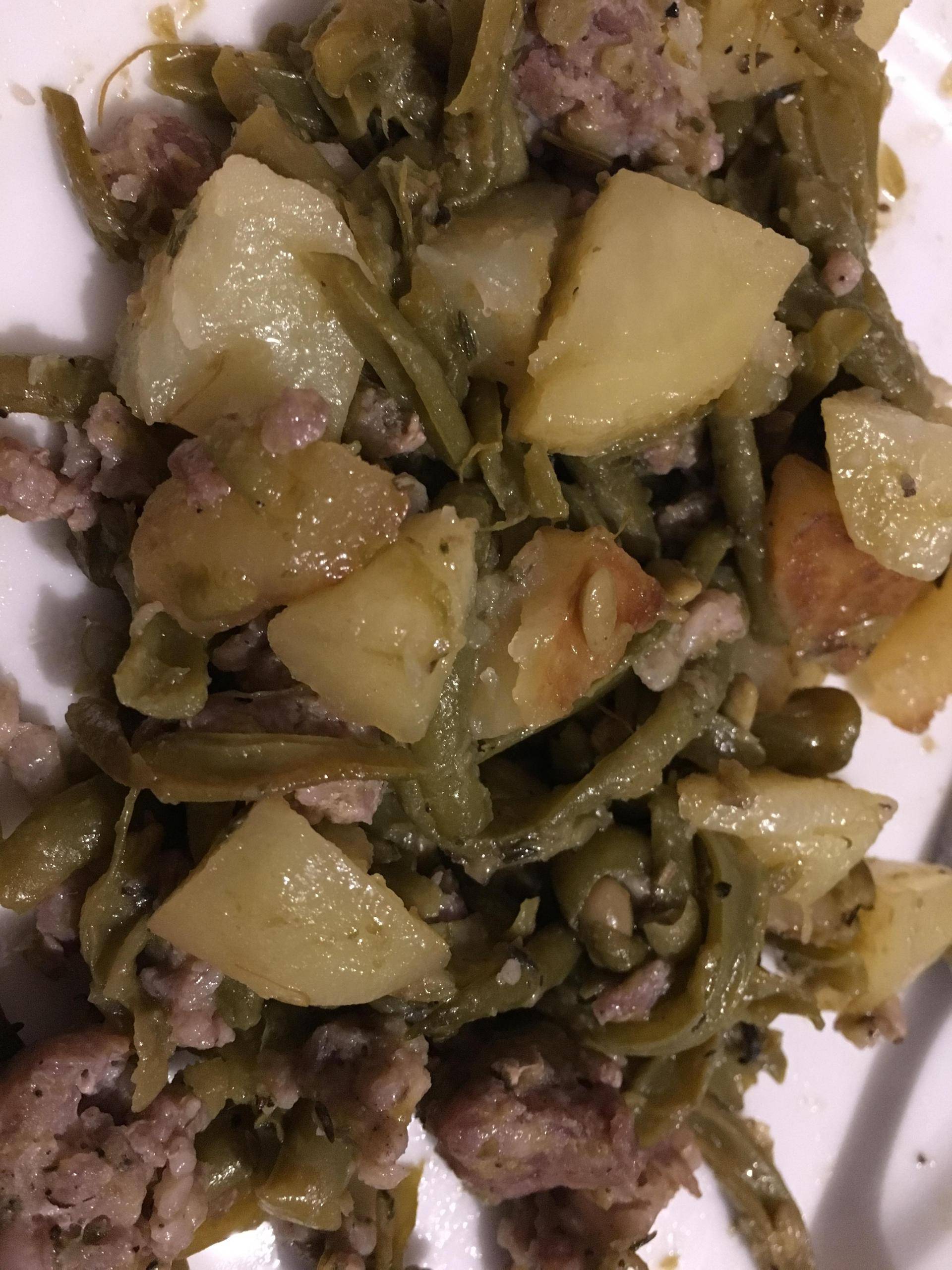 Saucisses, pommes de terre et haricots verts - Recette Cookeo | Moulinex