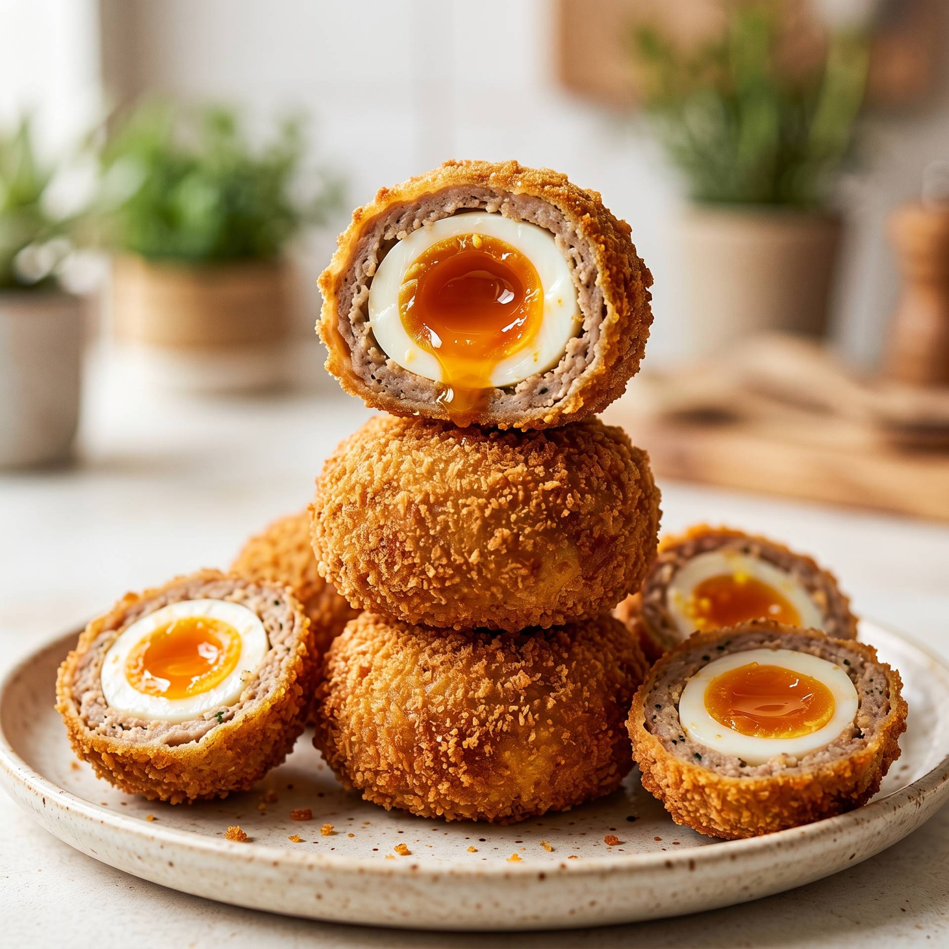 Scottish eggs (Oeufs Écossais) - Recette Easy Fry Max | Moulinex