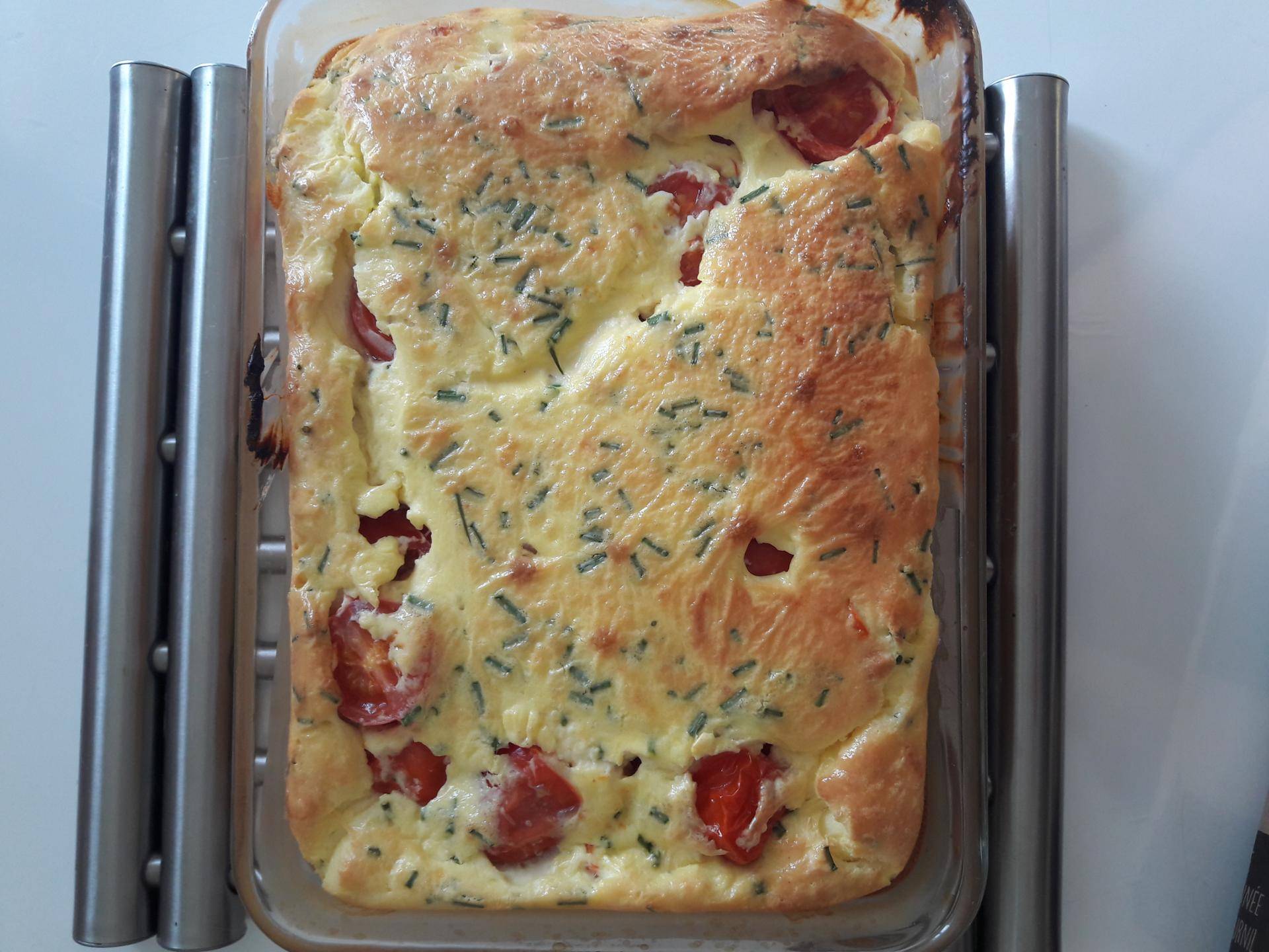 Clafouti tomates fromage de chèvre - Recette Companion | Moulinex