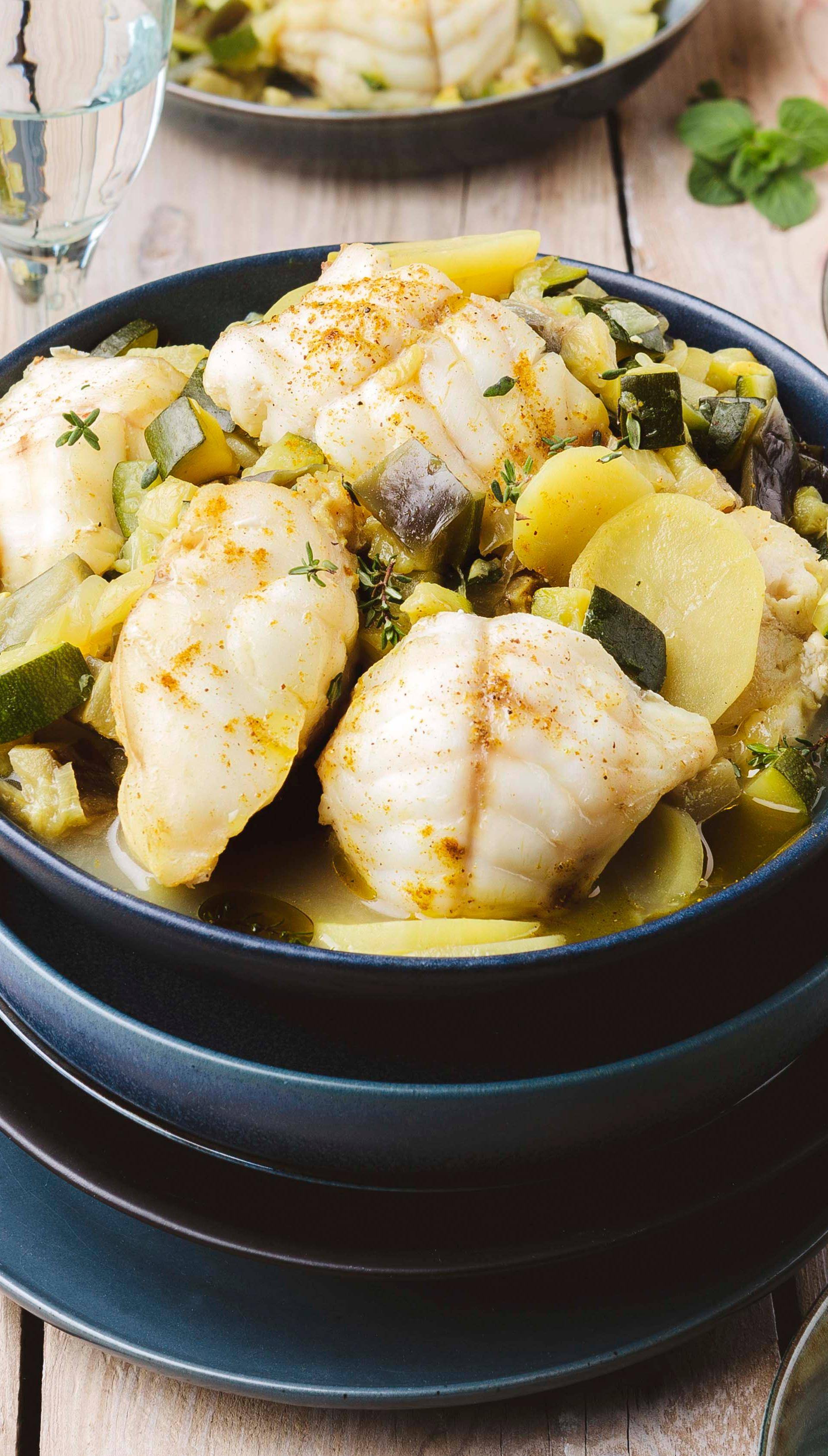 Colombo de lotte et legumes - Recette Cookeo | Moulinex