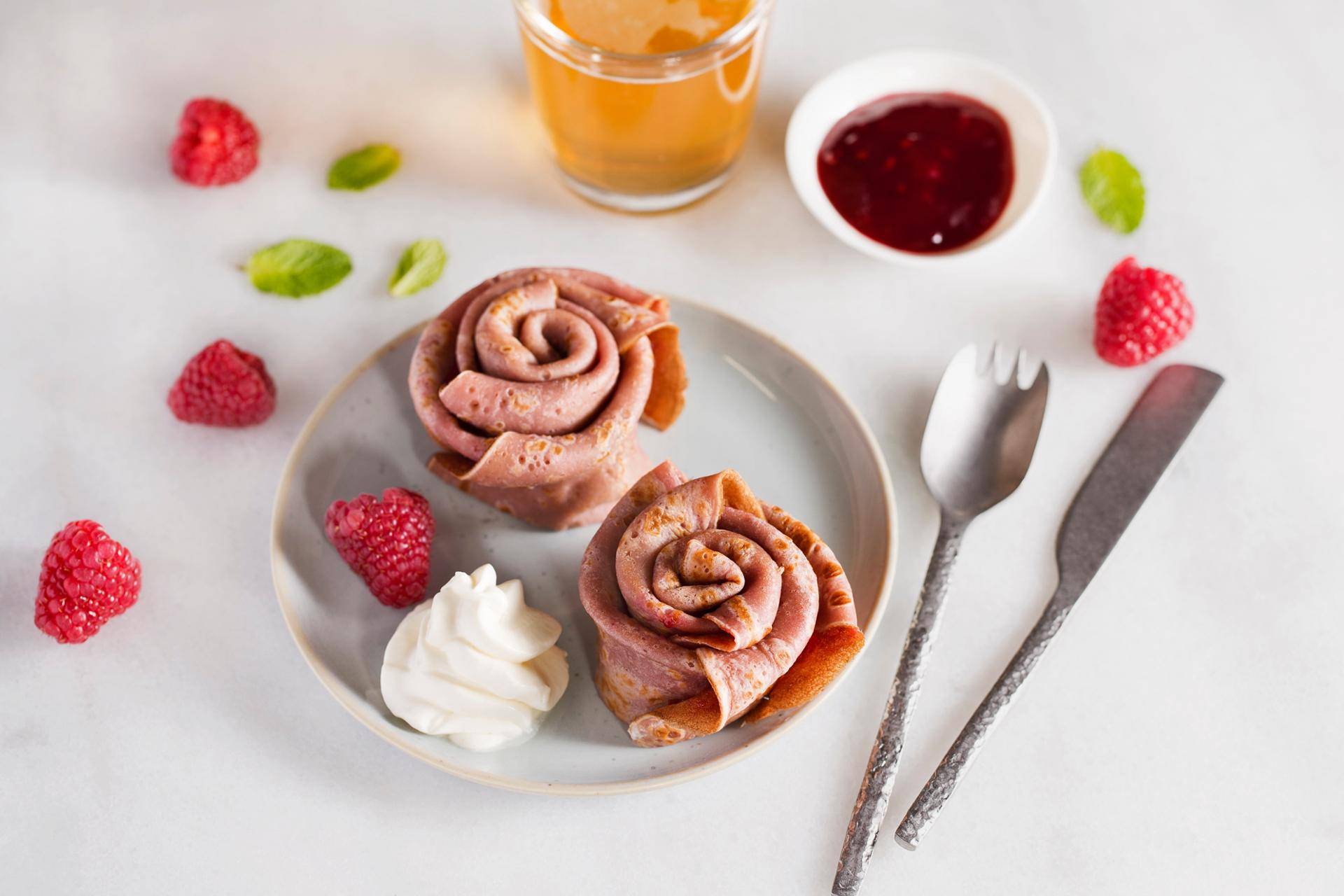 Crêpes en bouquet de roses - Recette Soup & Co | Moulinex