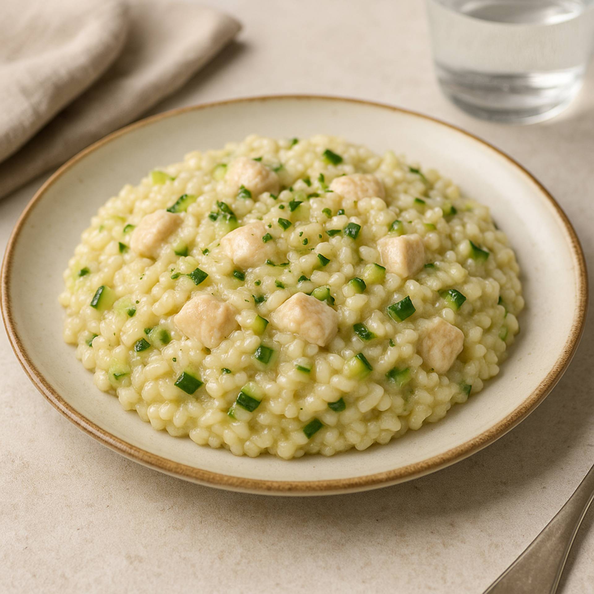 Risotto courgettes & poulet (léger, sans crème) - Recette Cookeo 9in1 | Moulinex
