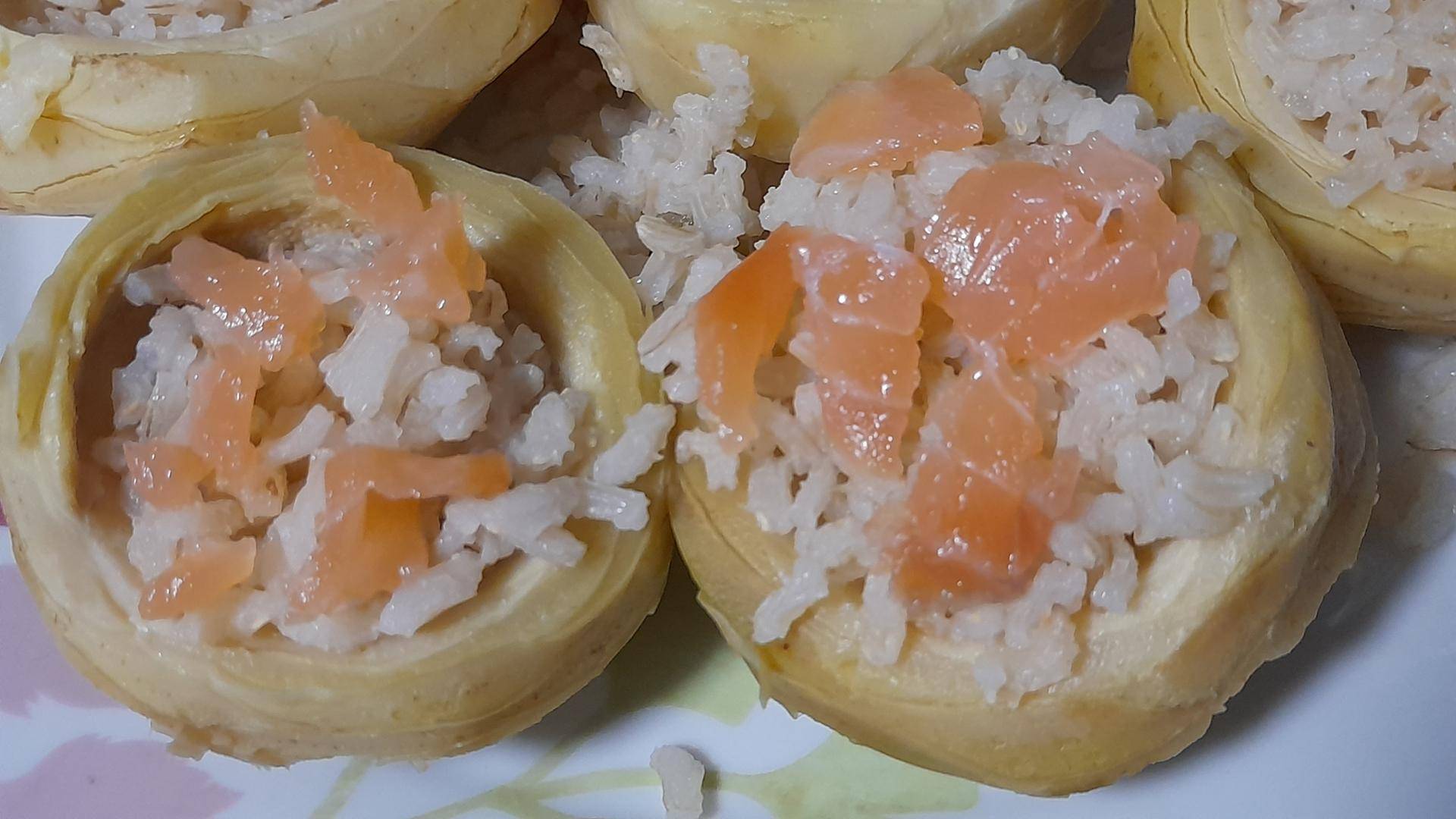 Fond d'artichaut farci au riz saumon - Recette Cookeo V3 | Moulinex