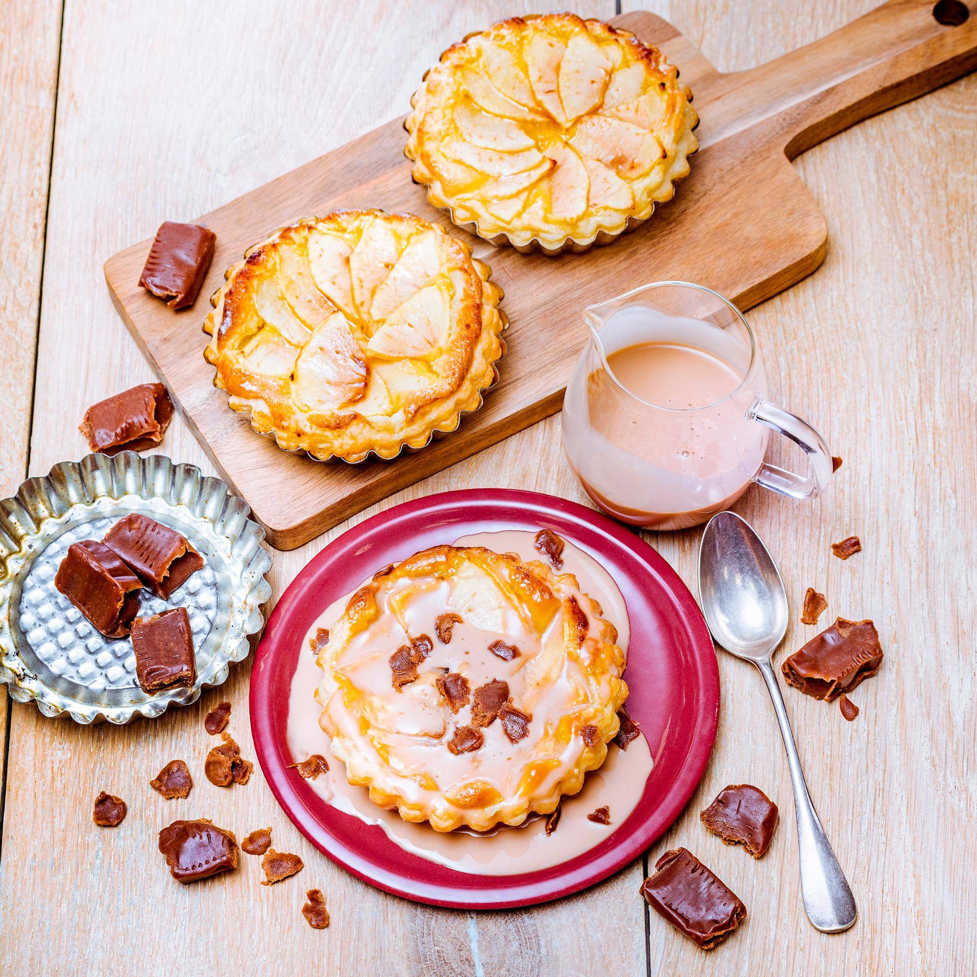 Tartelettes amandine pommes et caramel - Recette Companion | Moulinex