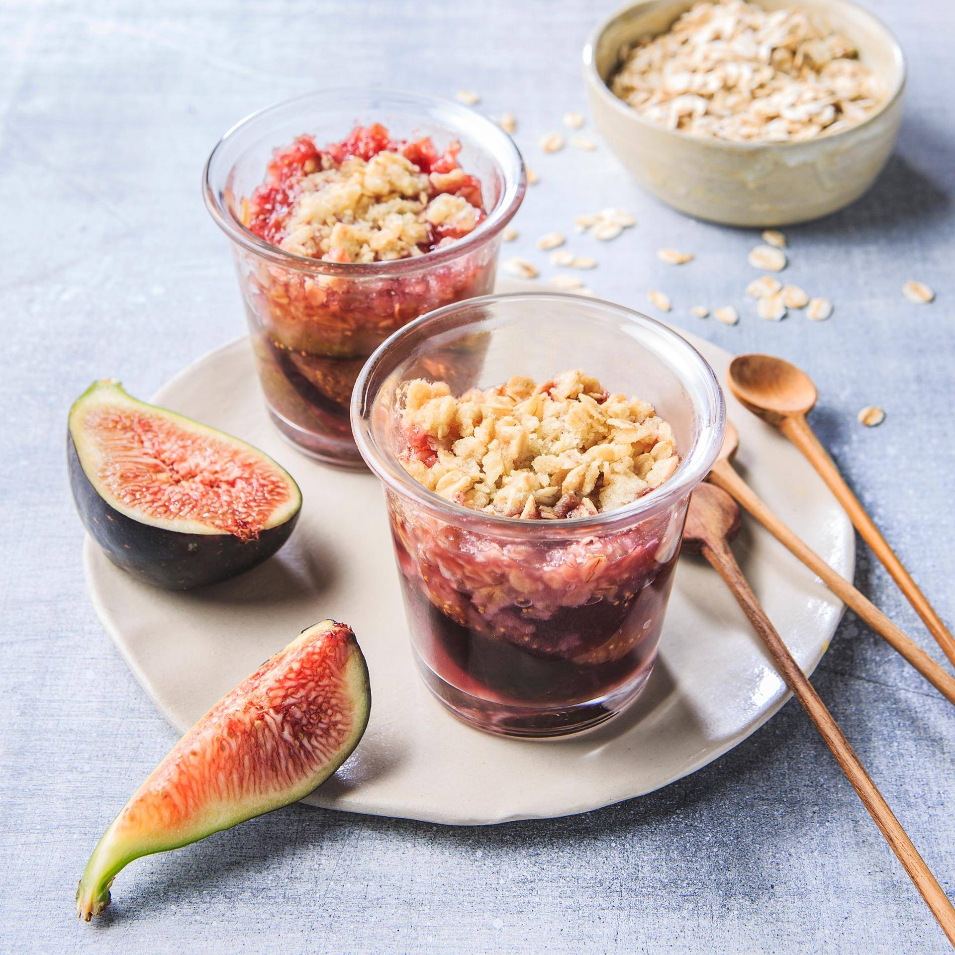 Geroosterde vijgencrumble - Recette Easy fry Silence XL / Essential XL | Moulinex