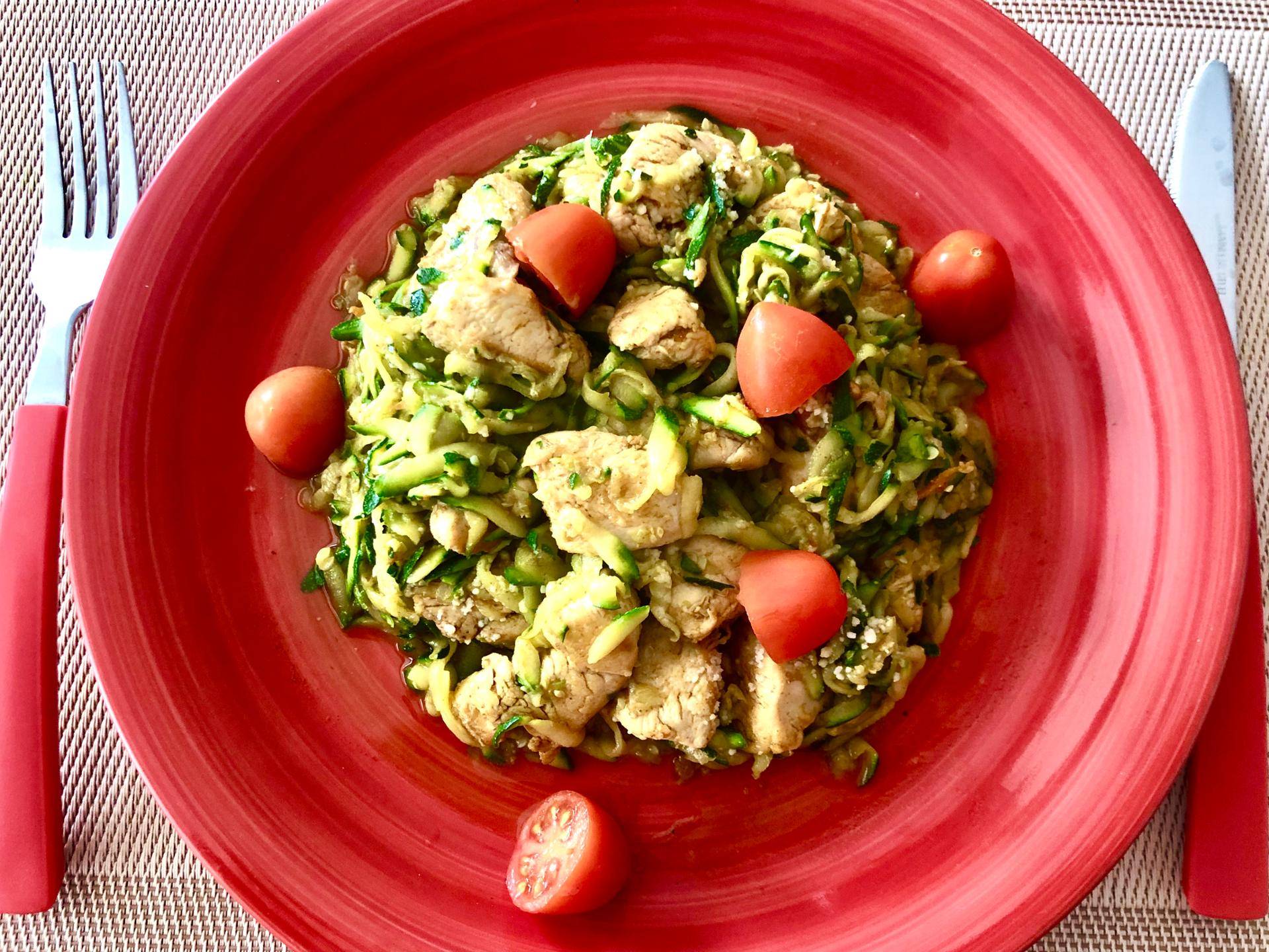 Spaghettis de courgettes au pesto - Recette Cookeo | Moulinex