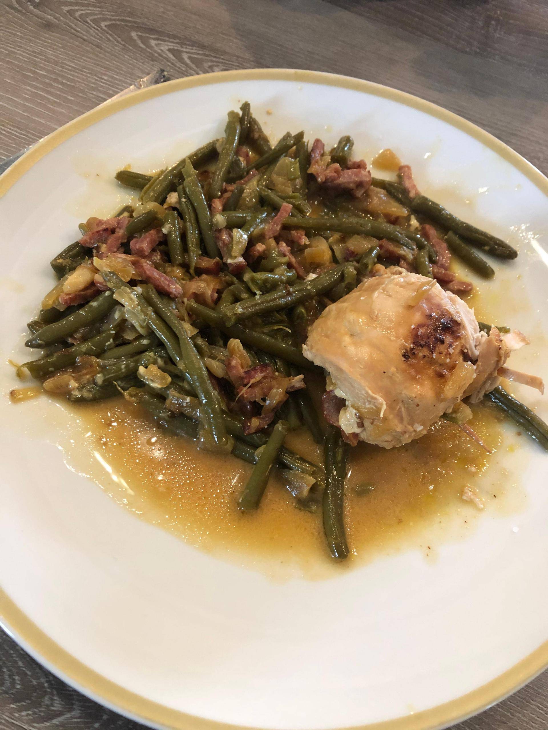 Escalope de poulet à la bière et haricots verts - Recette Cookeo | Moulinex
