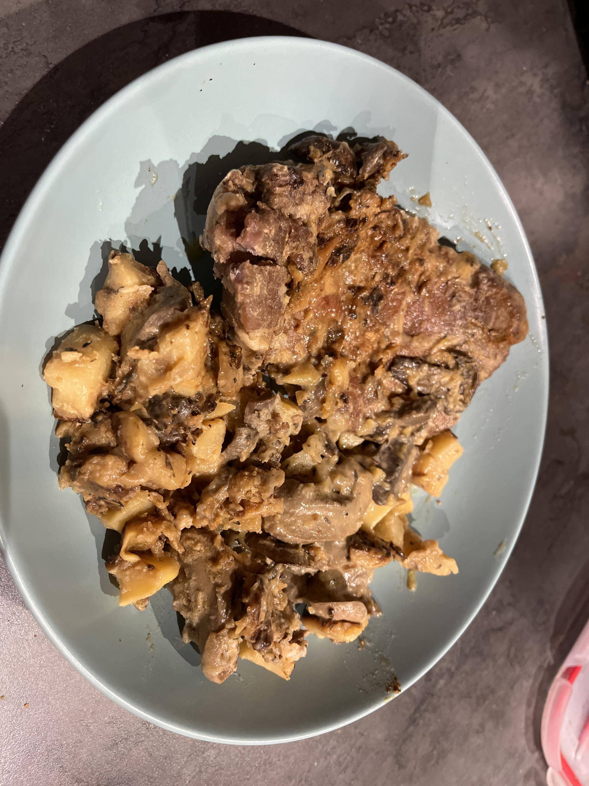 Côte de porc pomme de terre et champignons - Recette Cookeo Infinity Autostir | Moulinex