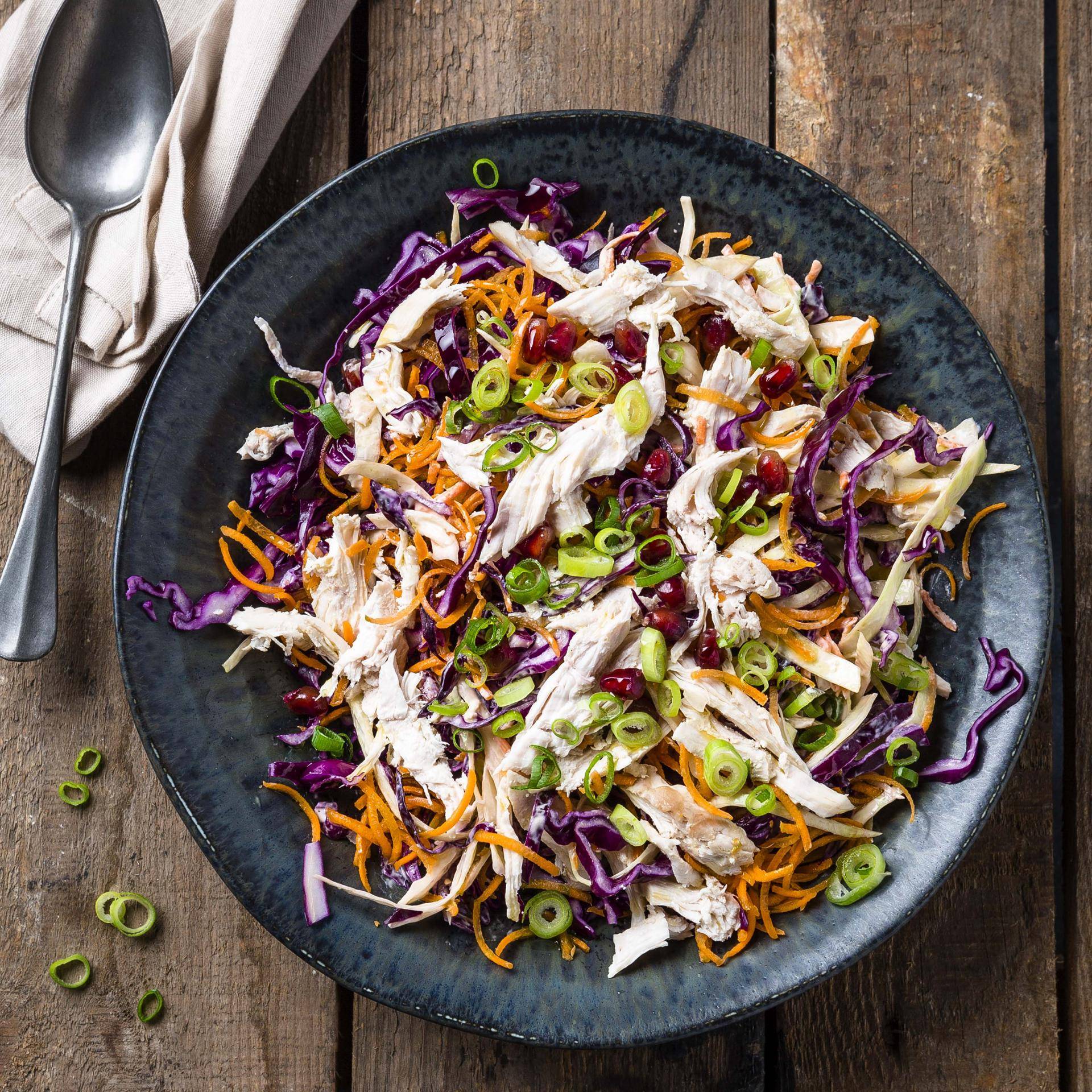 Coleslaw au poulet - Recette Cuiseur vapeur | Moulinex