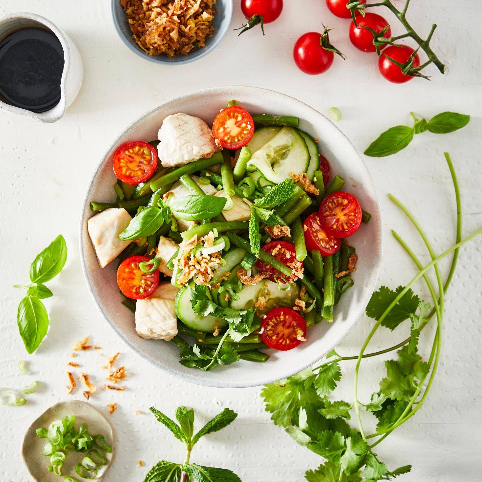 Salade de haricots et poulet - Recette Cookeo | Moulinex
