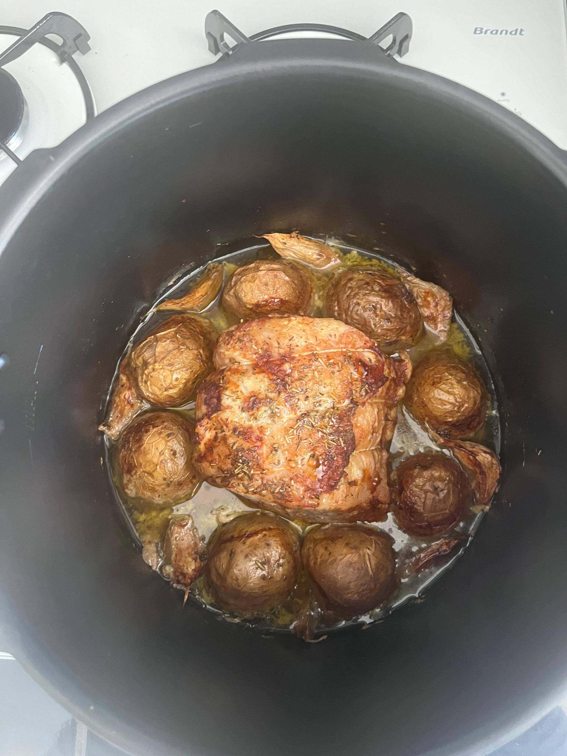 Rôti porc + Pommes de terre Extra-crisp - Recette Cookeo V3 | Moulinex