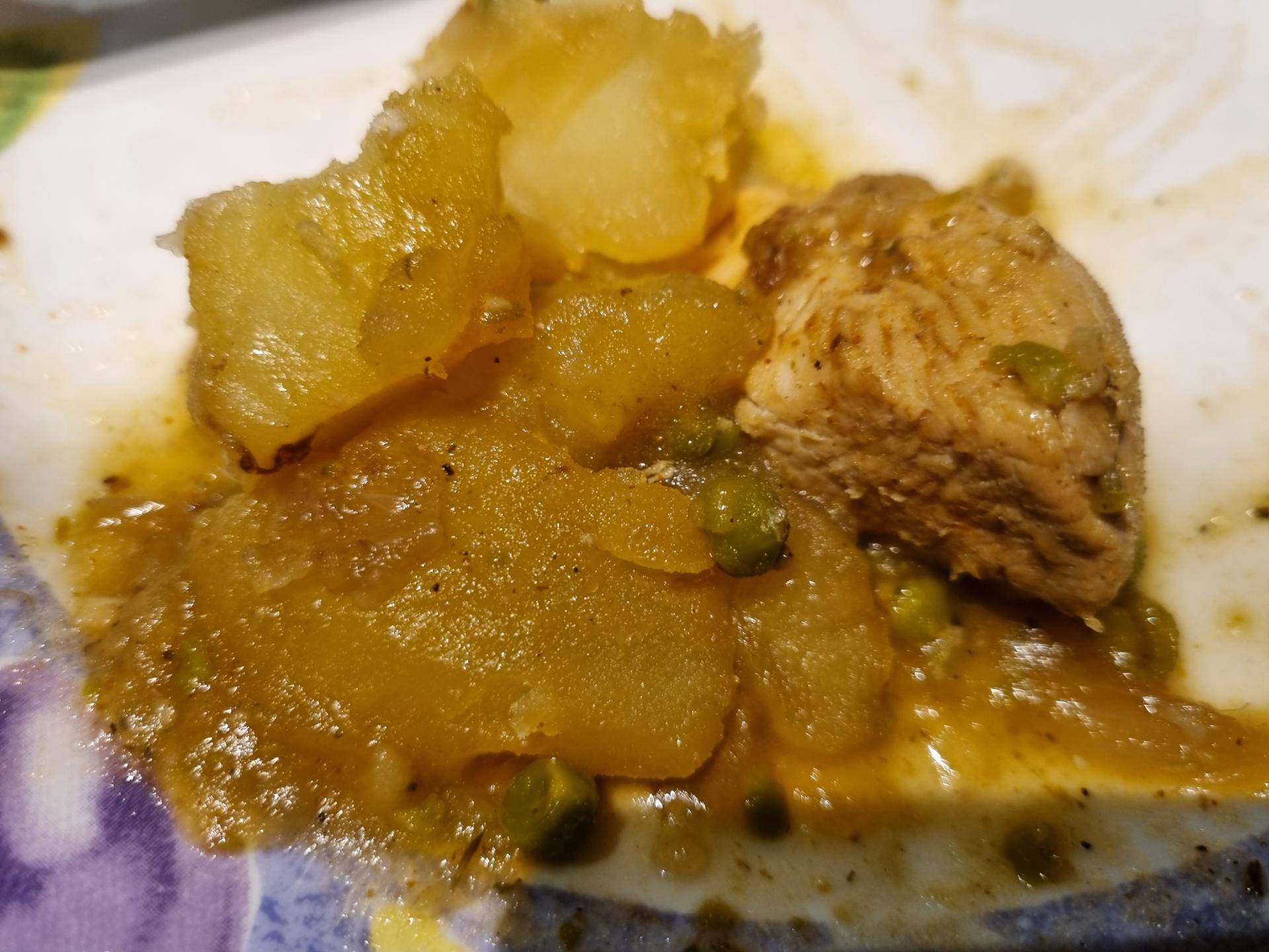 Blanc de poulet , pomme de terre et petits pois - Recette Cookeo | Moulinex